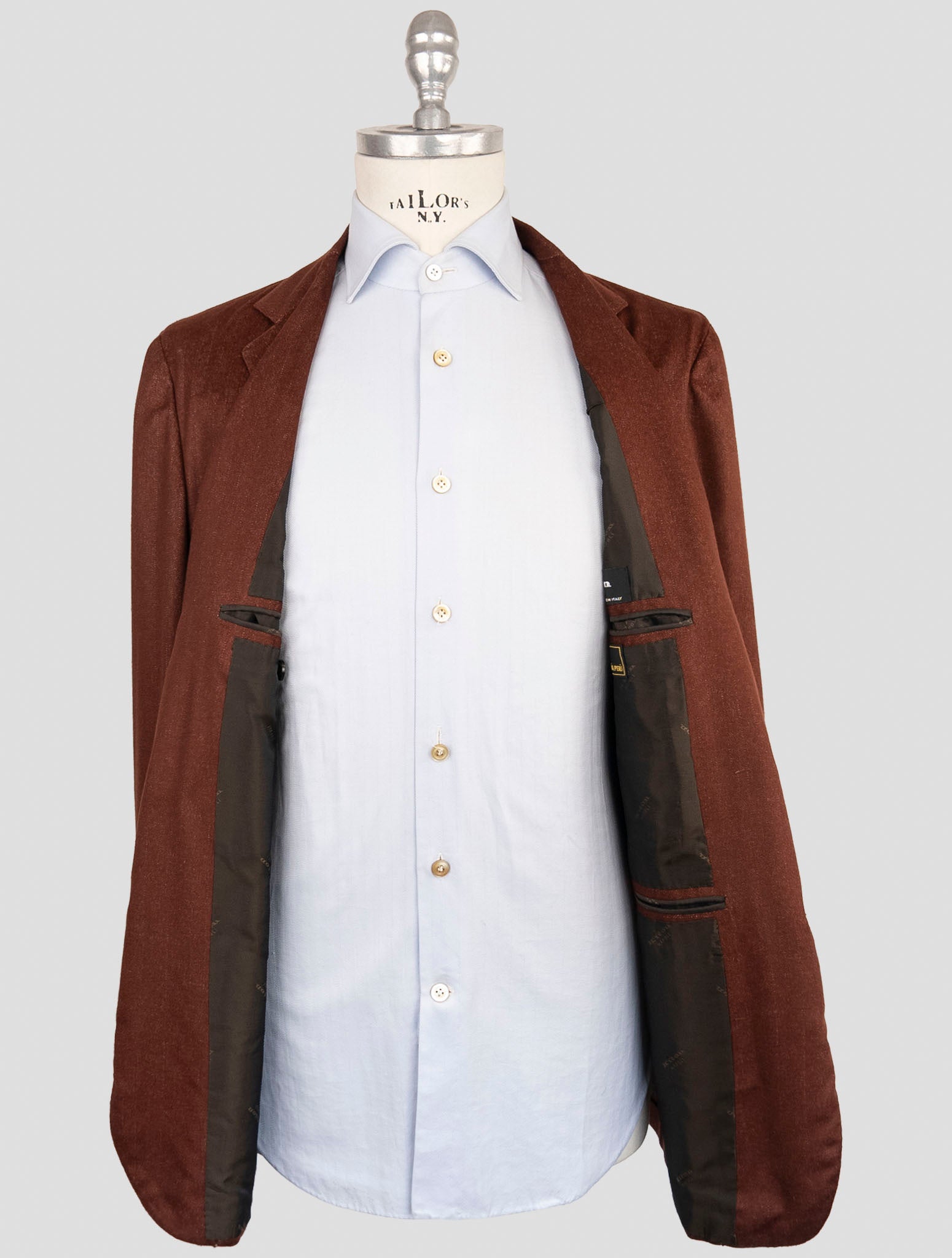 Kiton Brown Vicuna Peru Silk Blazer