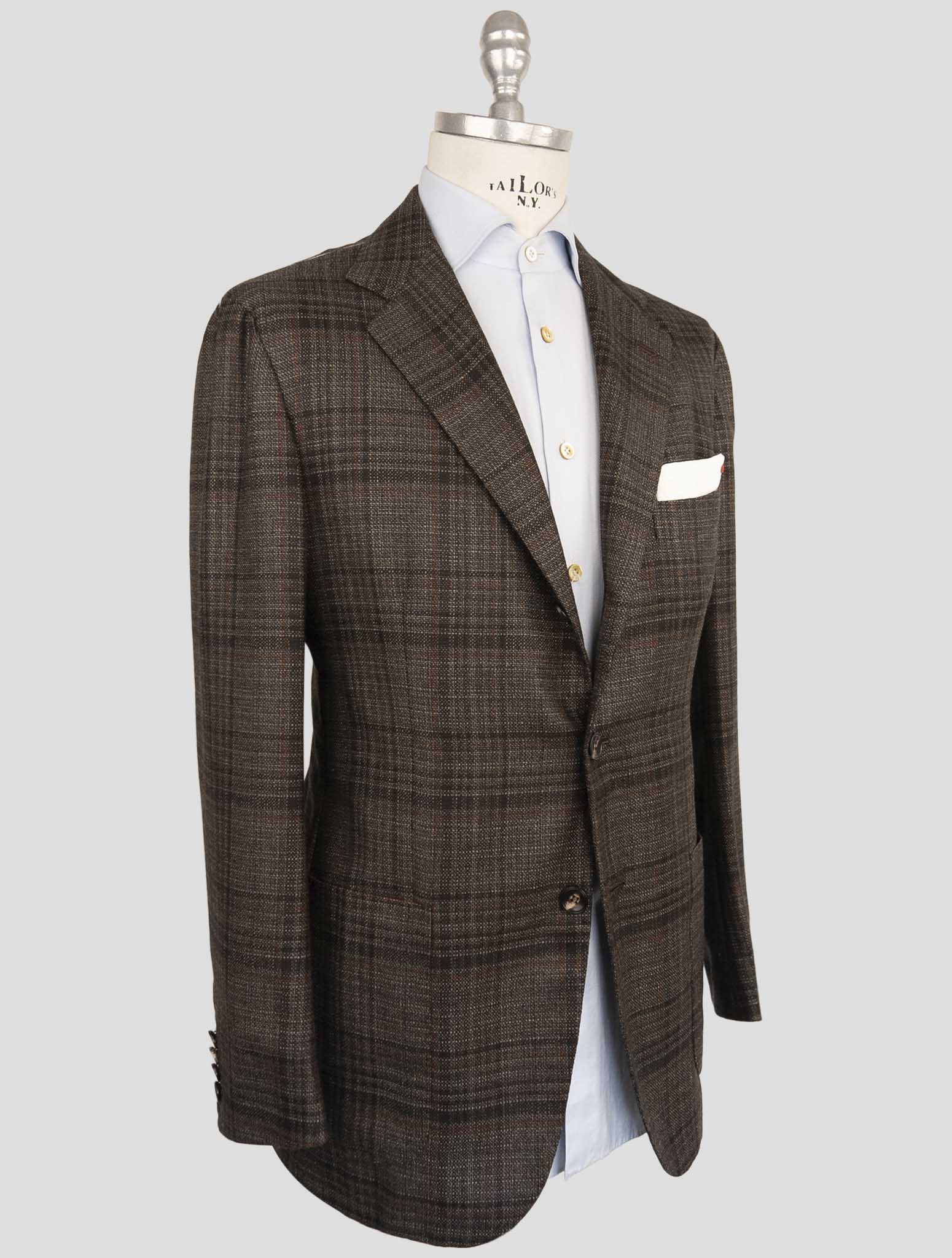 Kiton Brown Cashmere Silk Blazer