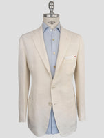 Kiton Brown Linen Cashmere Silk  Blazer