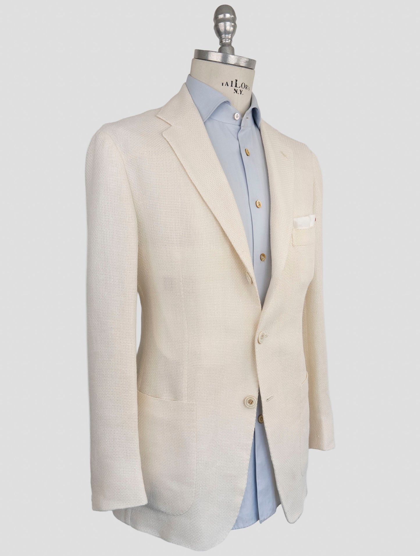 Kiton Brown Linen Cashmere Silk  Blazer
