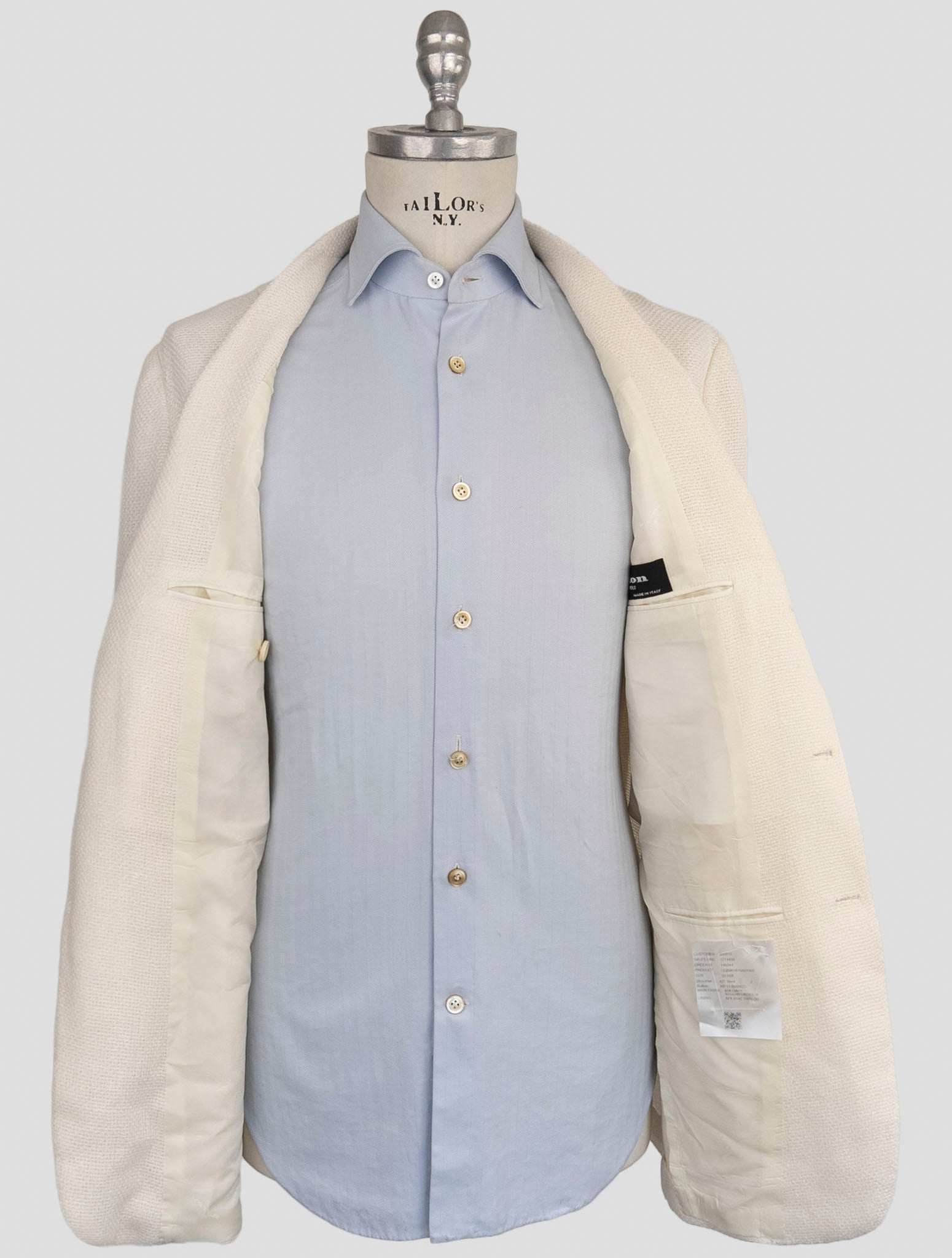 Kiton Brown Linen Cashmere Silk  Blazer