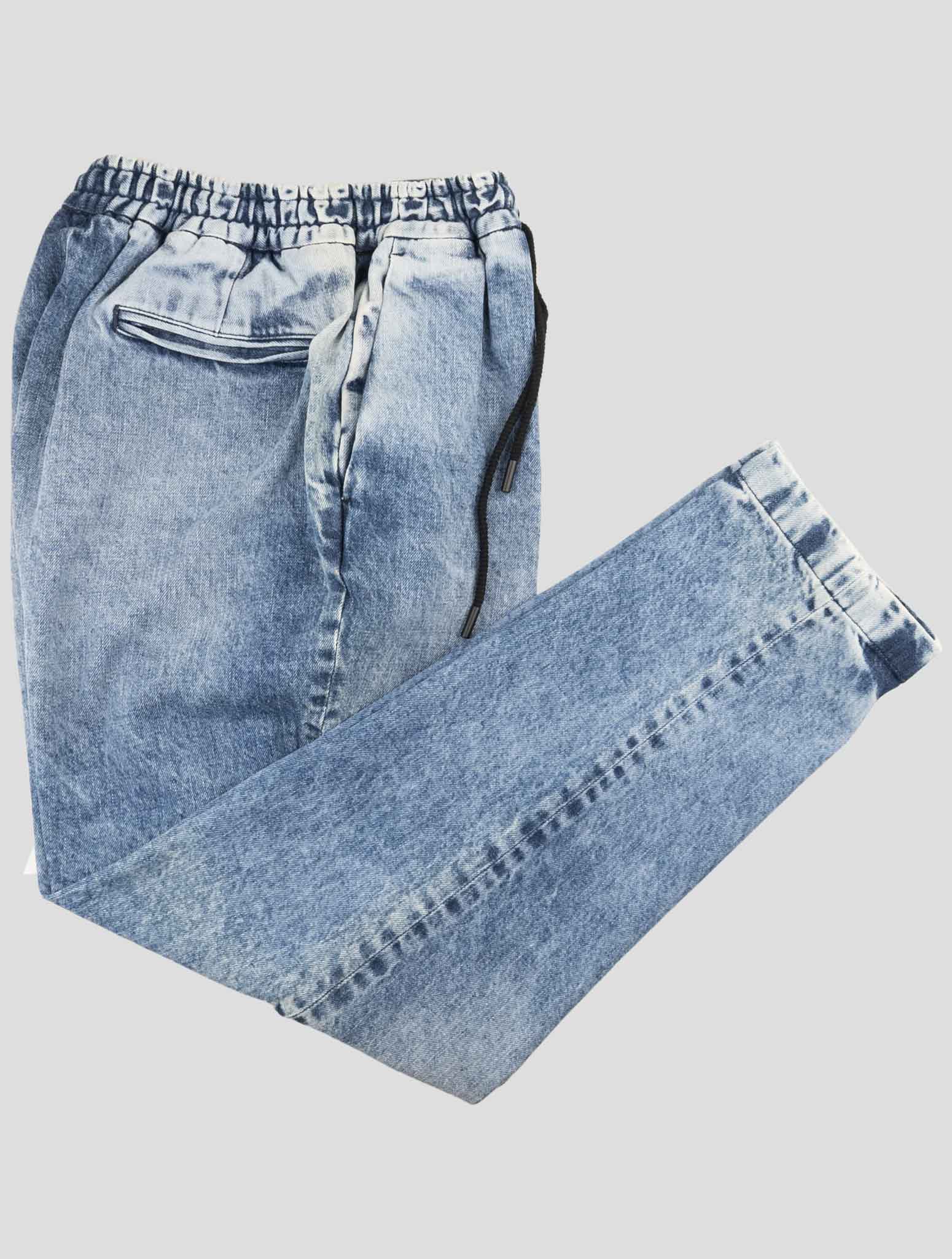 Kiton Knt Light Blue Cotton Ea Pants