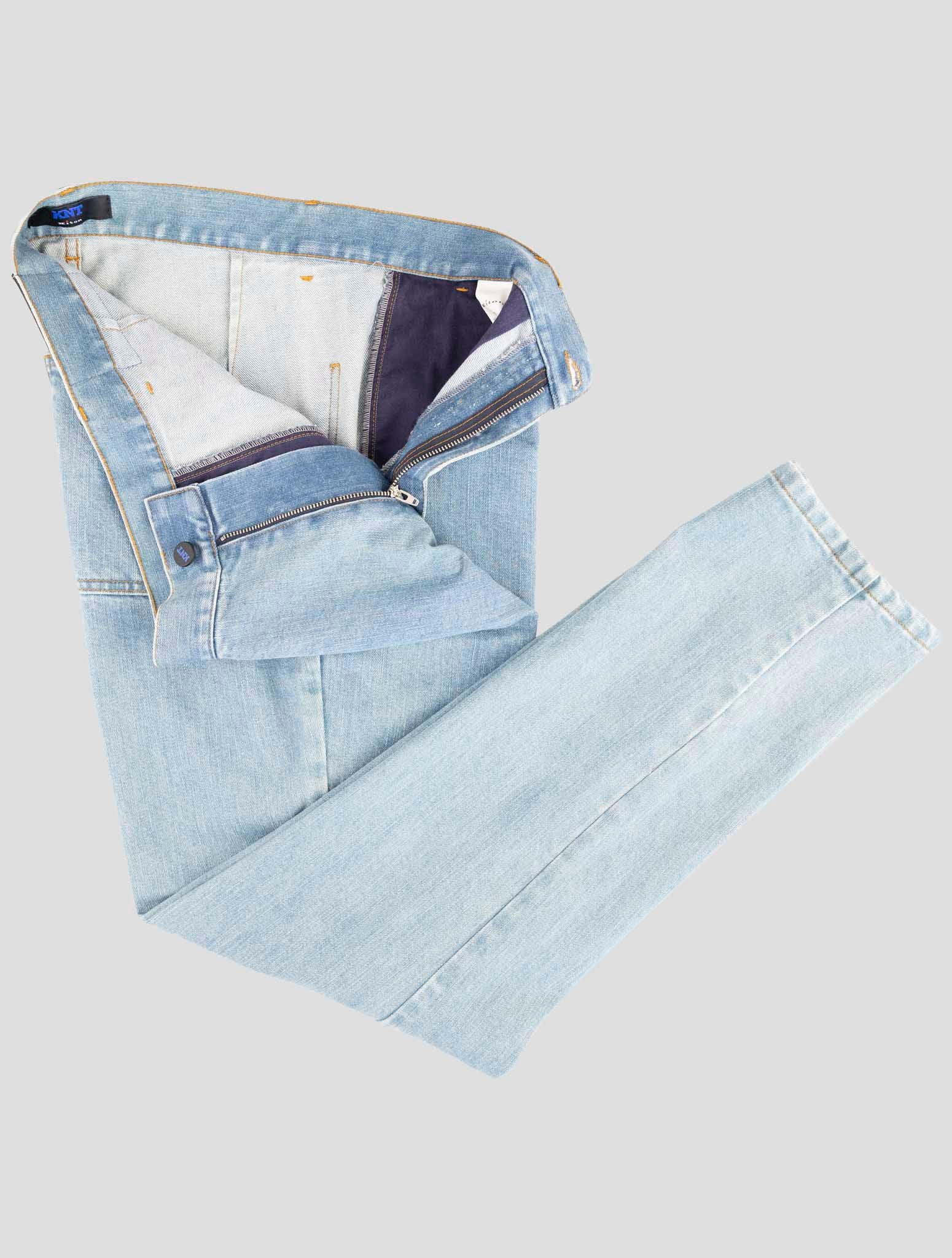 Kiton Knt Light Blue Cotton Pe Jeans