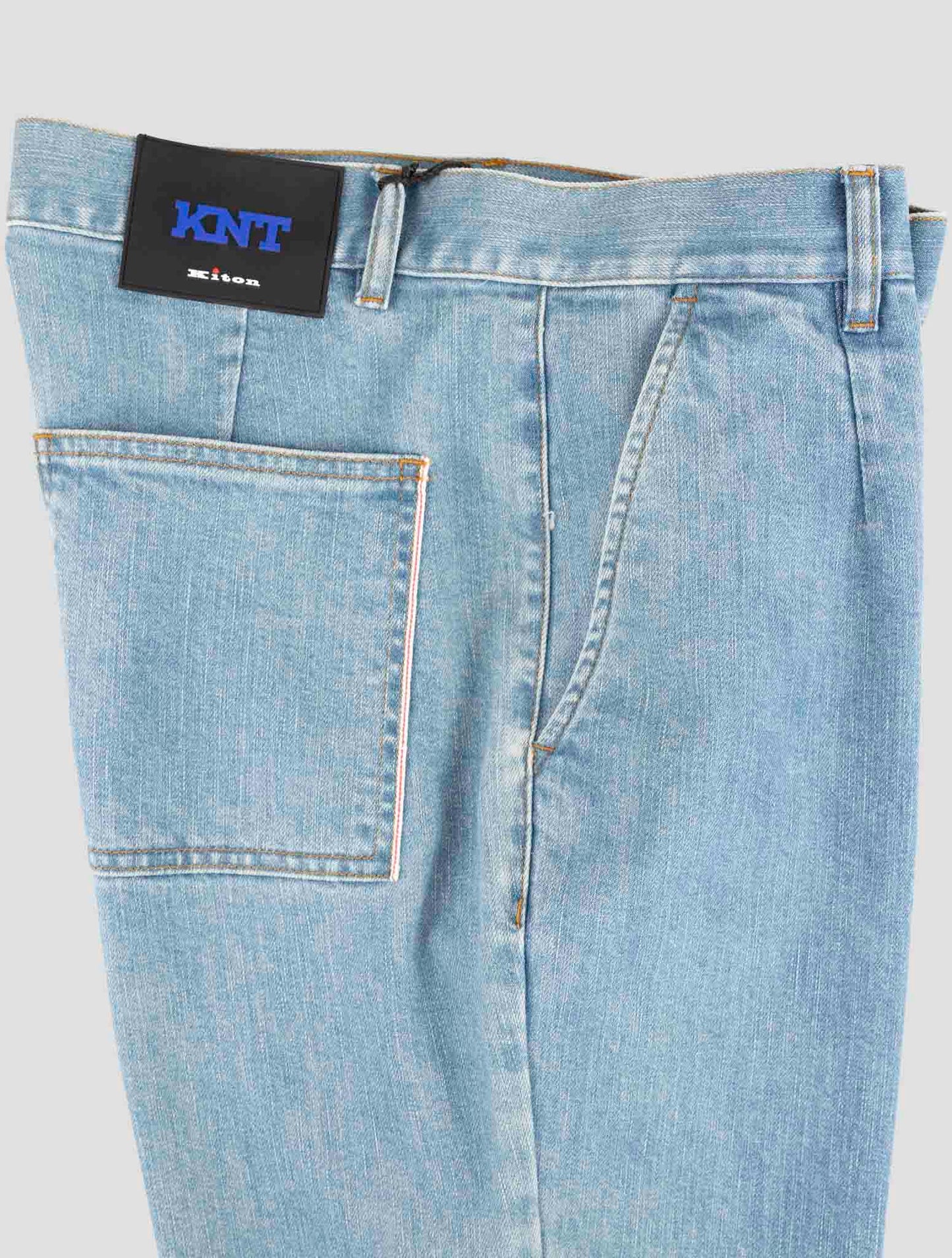 Kiton Knt Light Blue Cotton Pe Jeans