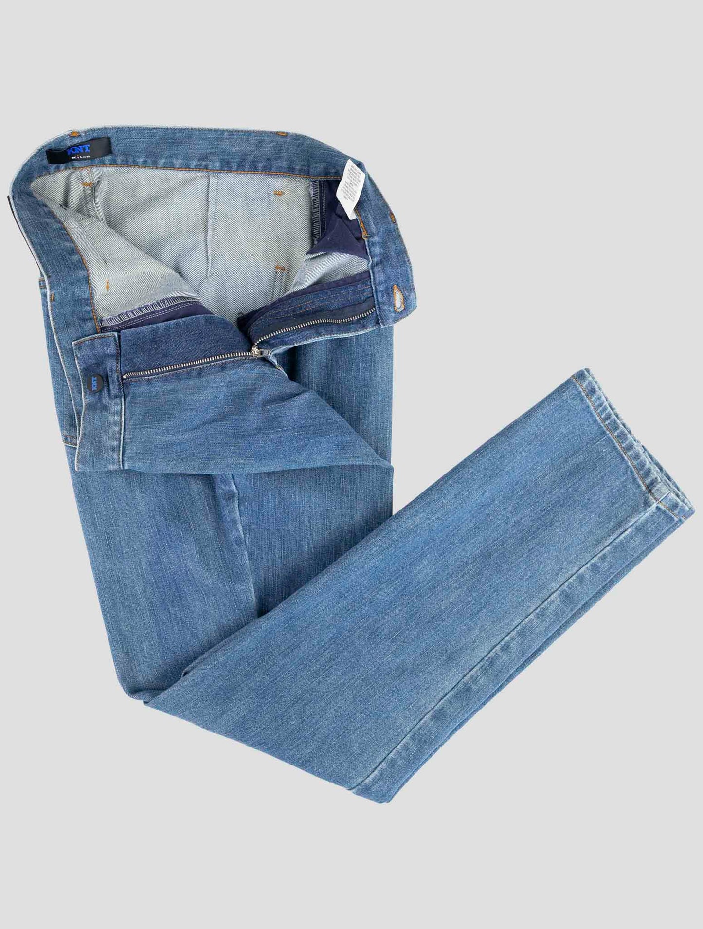 Kiton Knt Blue Cotton Pe Jeans