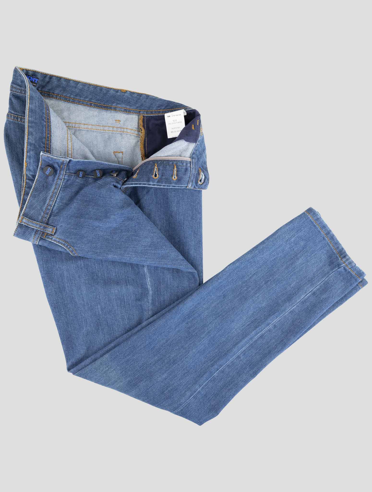 Kiton Knt Blue Cotton Pe Jeans