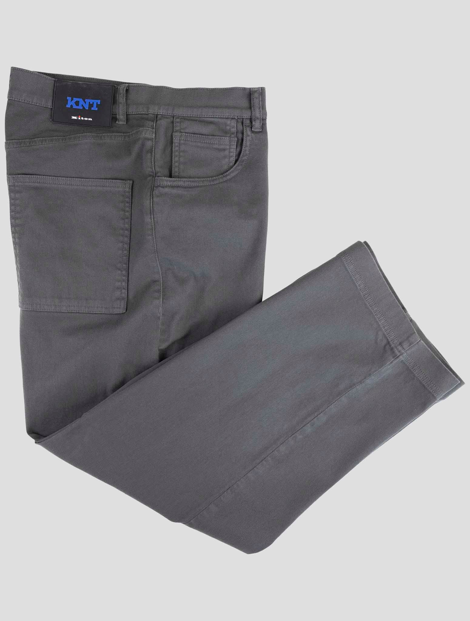 Kiton Knt Dark Gray Cotton Ea Jeans
