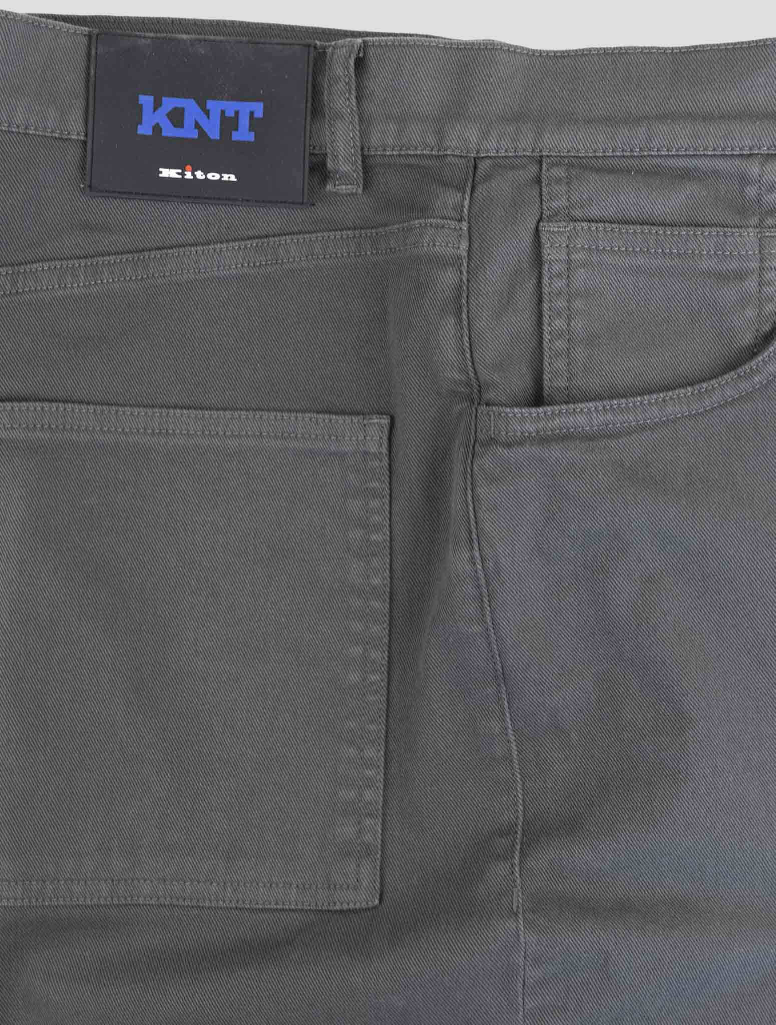 Kiton Knt Dark Gray Cotton Ea Jeans
