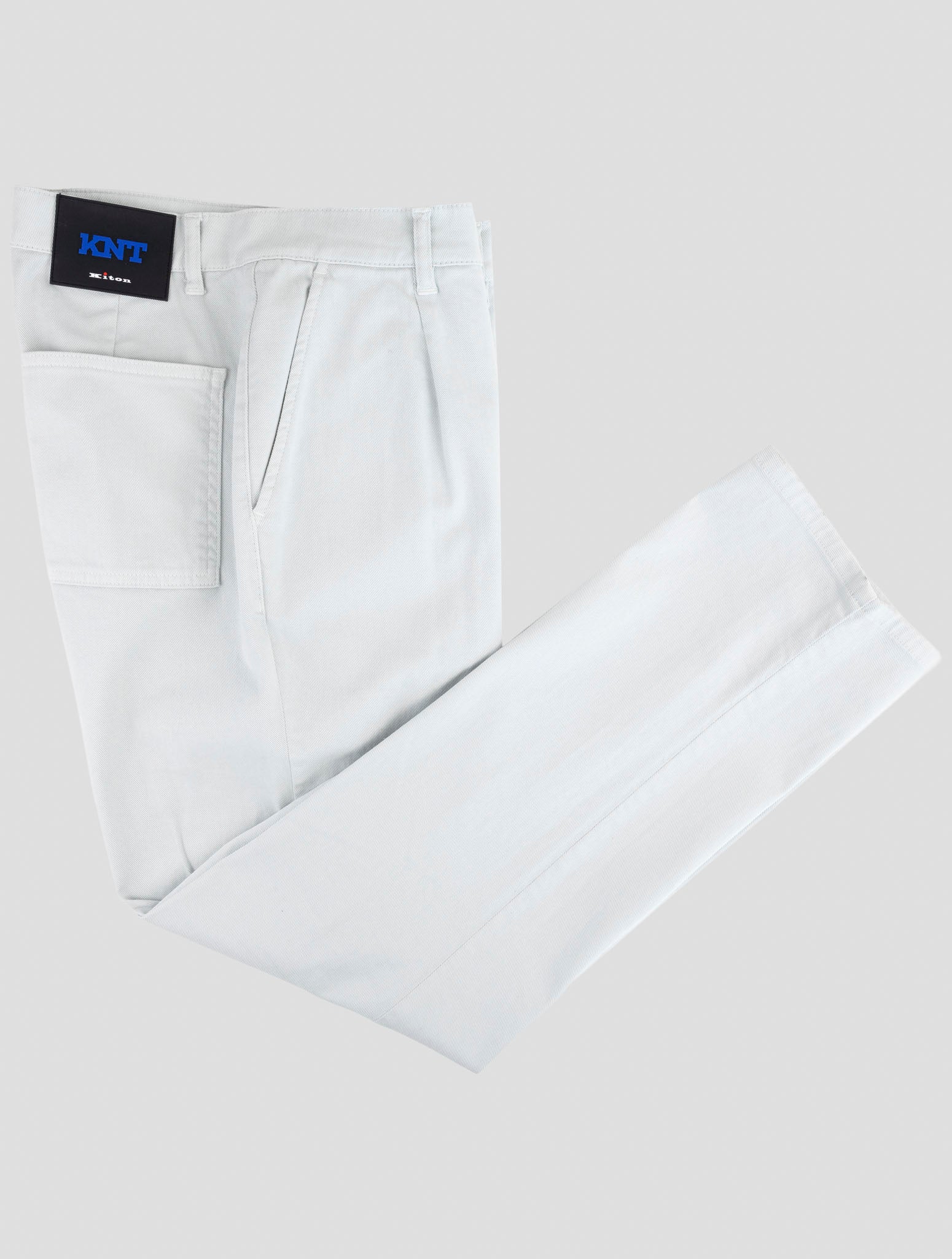 Kiton Knt Light Gray Cotton Ea Pants