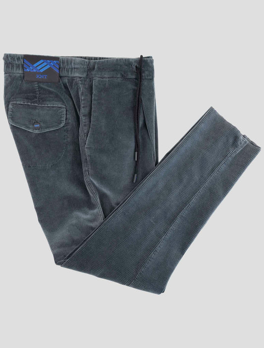 Kiton Knt Gray Cotton Cashmere Ea Velvet Pants