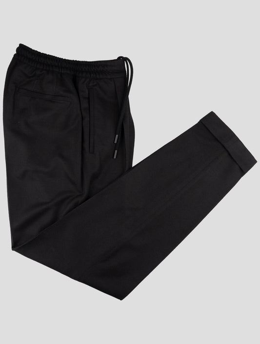 Kiton Knt Black Virgin Wool Pants