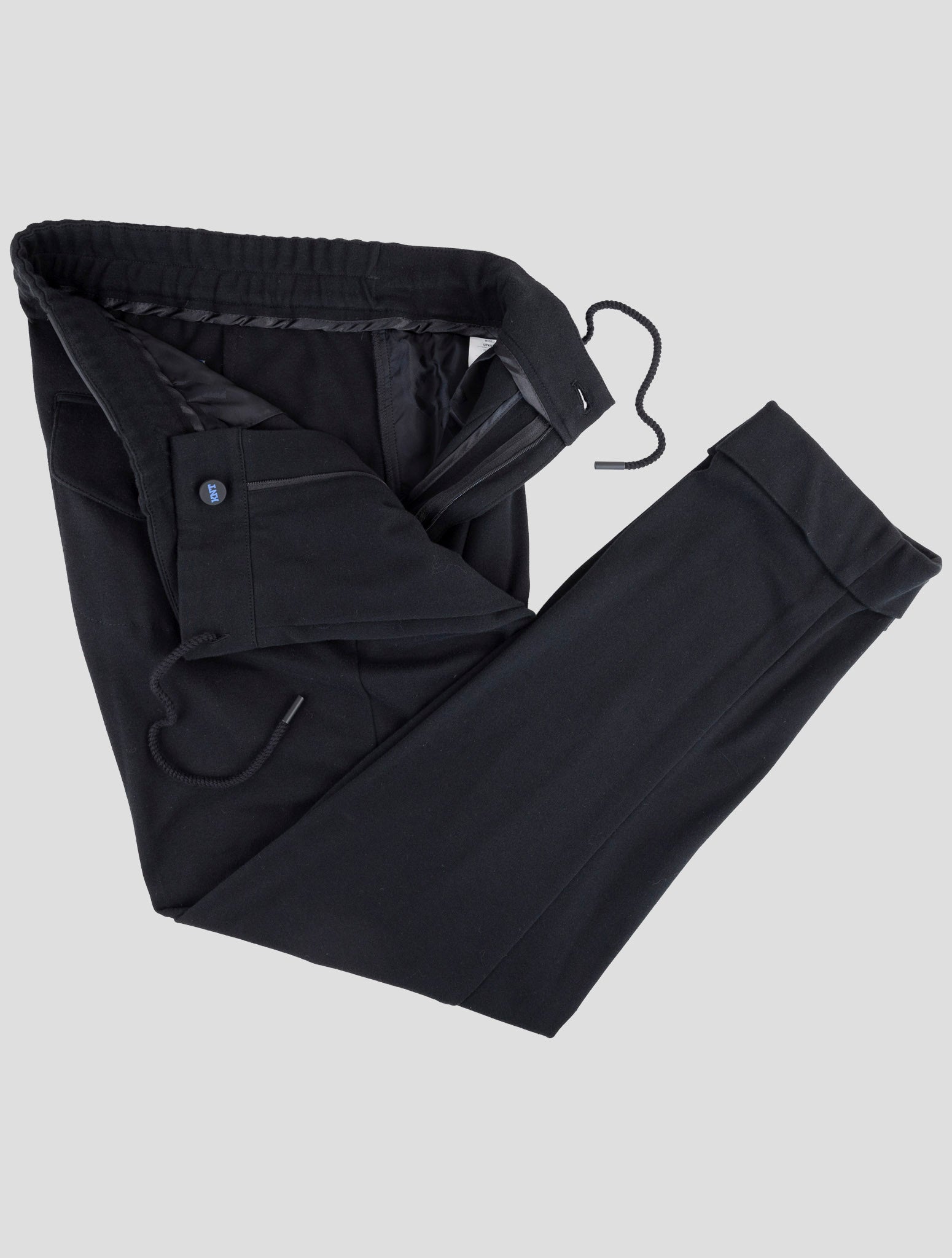 Kiton Knt Black Wool Pants