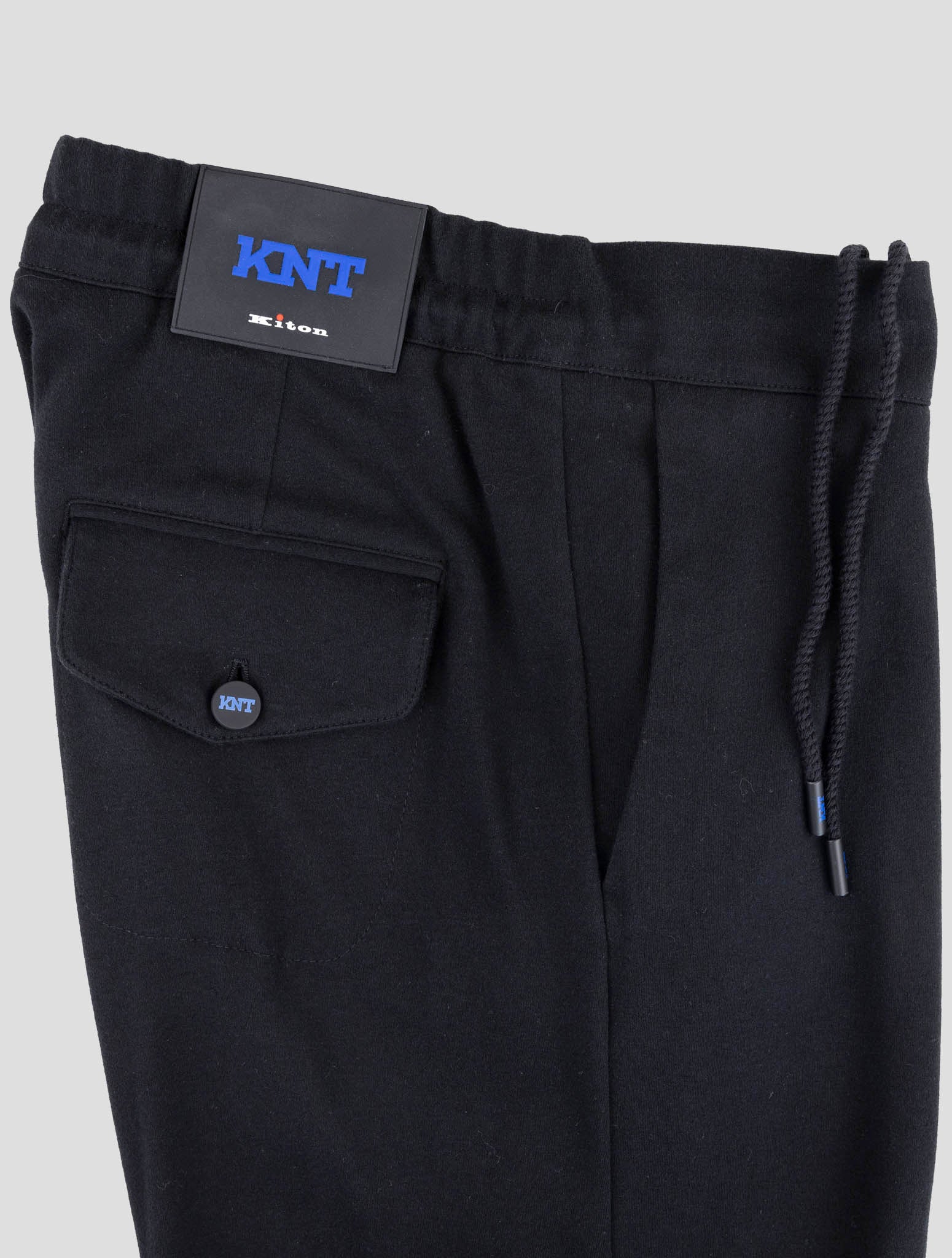 Kiton Knt Black Wool Pants