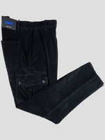 Kiton Knt Black Cotton Ea Velvet Cargo Pants