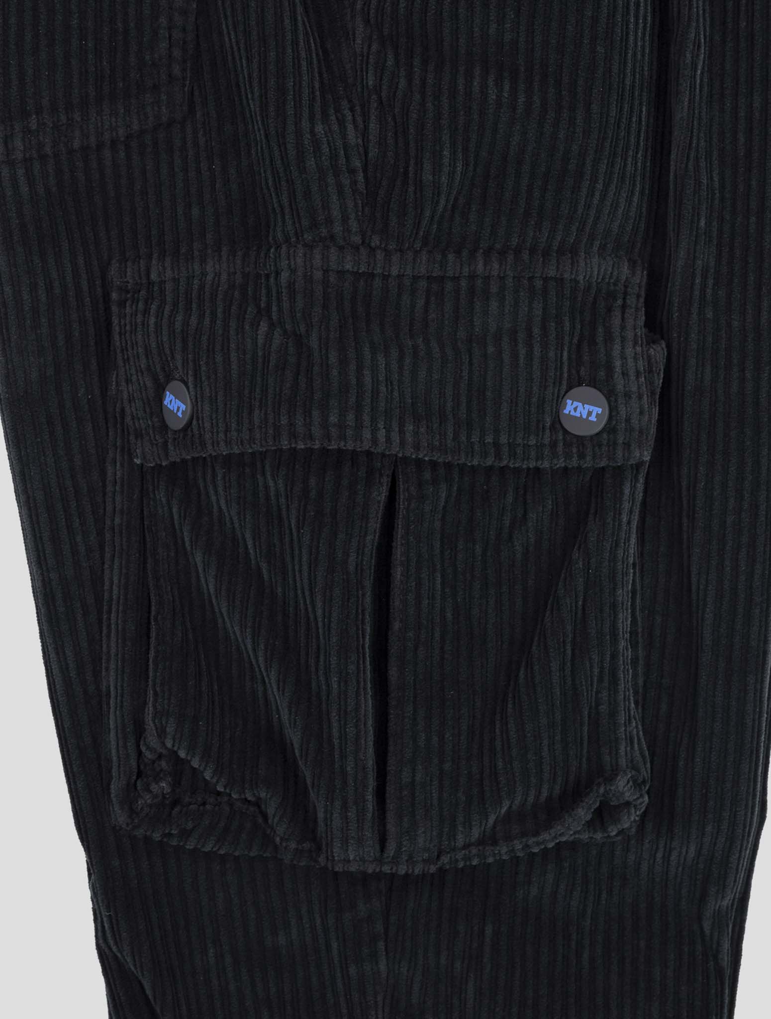 Kiton Knt Black Cotton Ea Velvet Cargo Pants