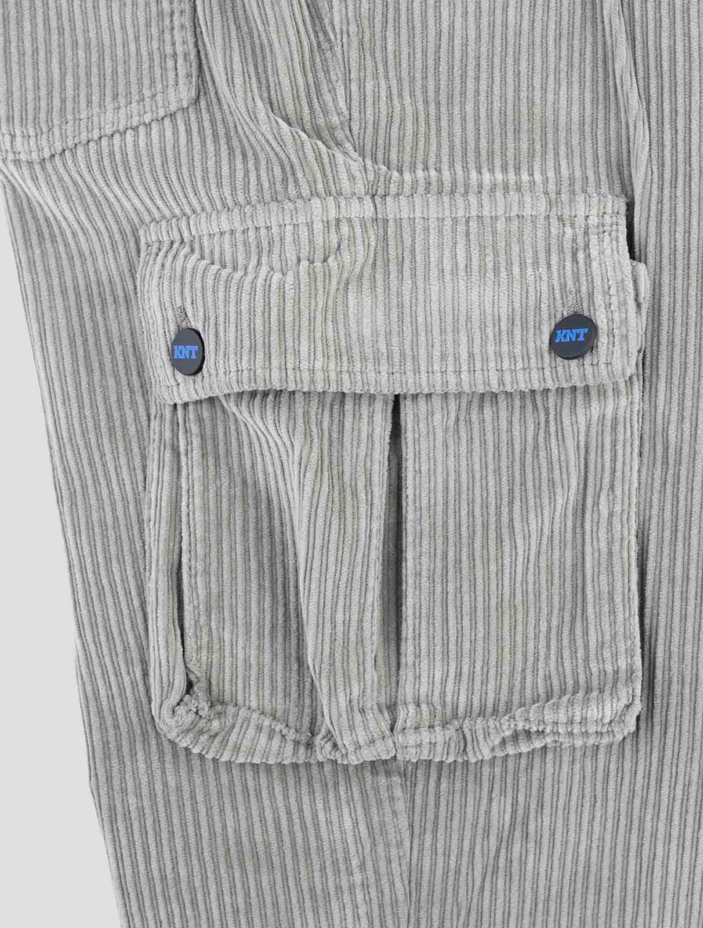 Kiton Knt Gray Cotton Ea Cargo Velvet Pants