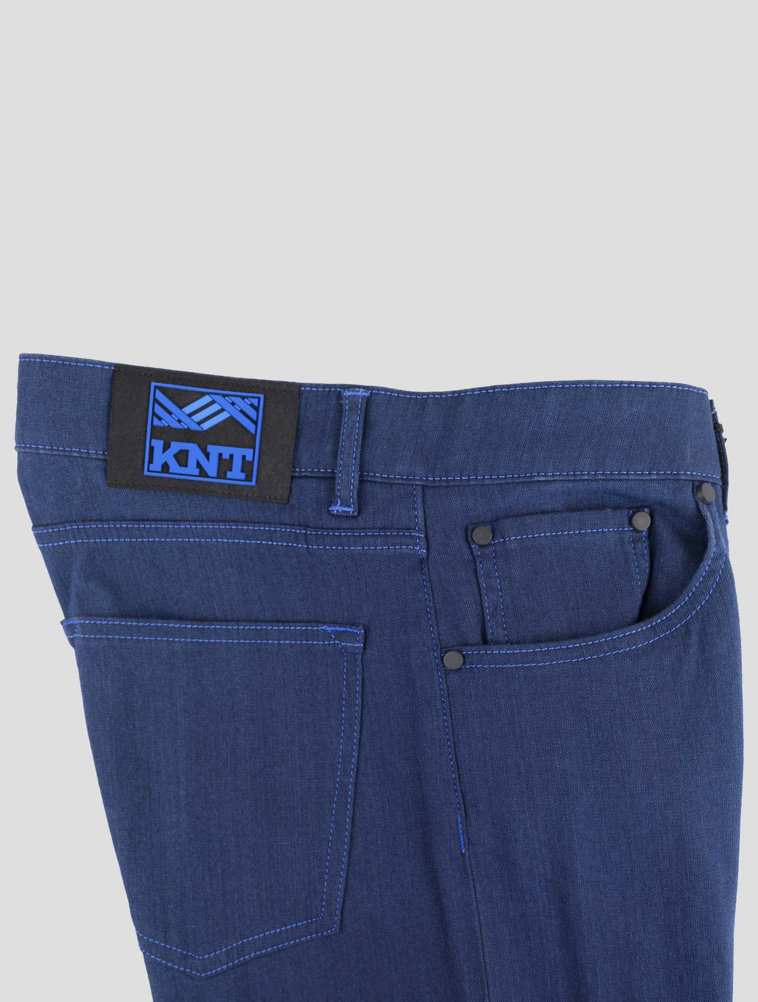 Kiton Knt Blue Cotton Wool Pu Jeans