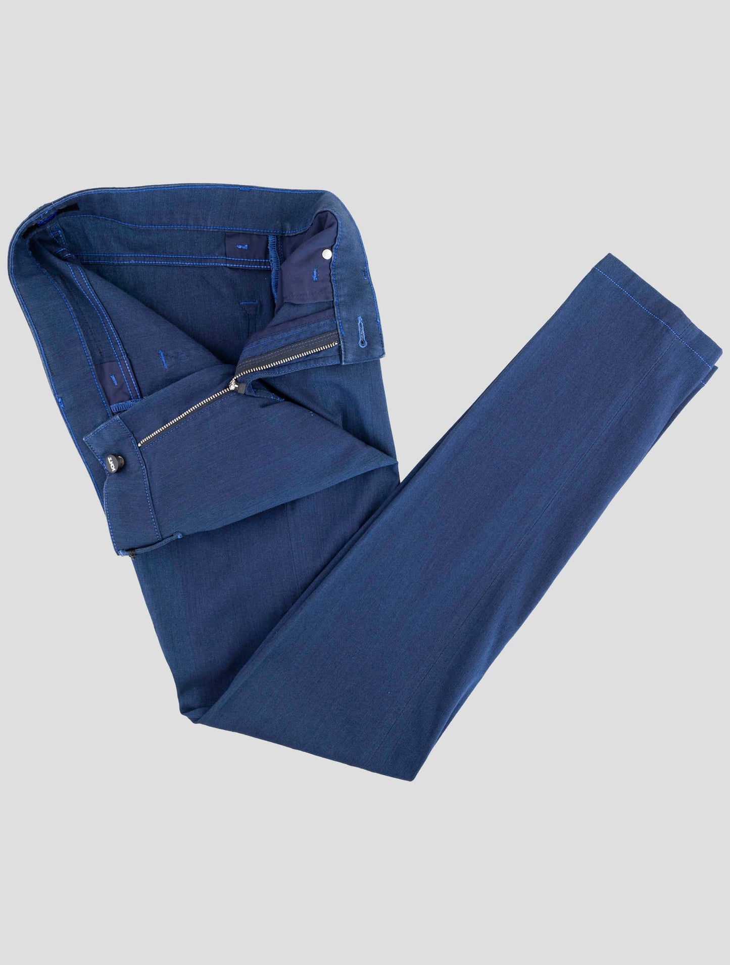 Kiton Knt Blue Cotton Wool Pu Jeans