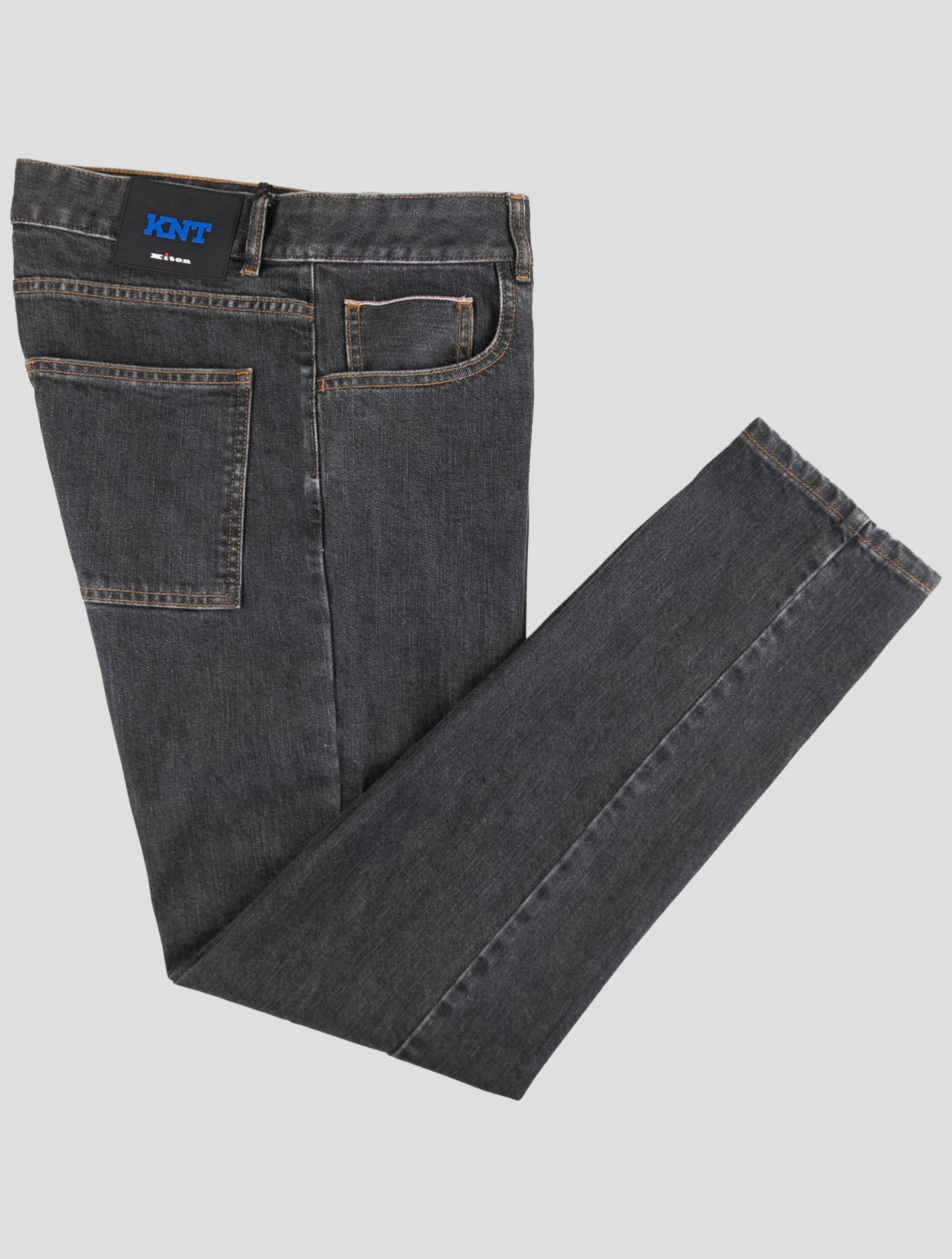 Kiton Knt Gray Cotton Pe Jeans