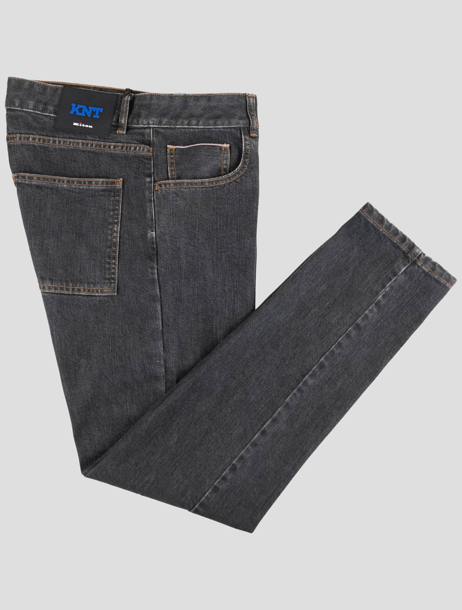 Kiton Knt Gray Cotton Pe Jeans
