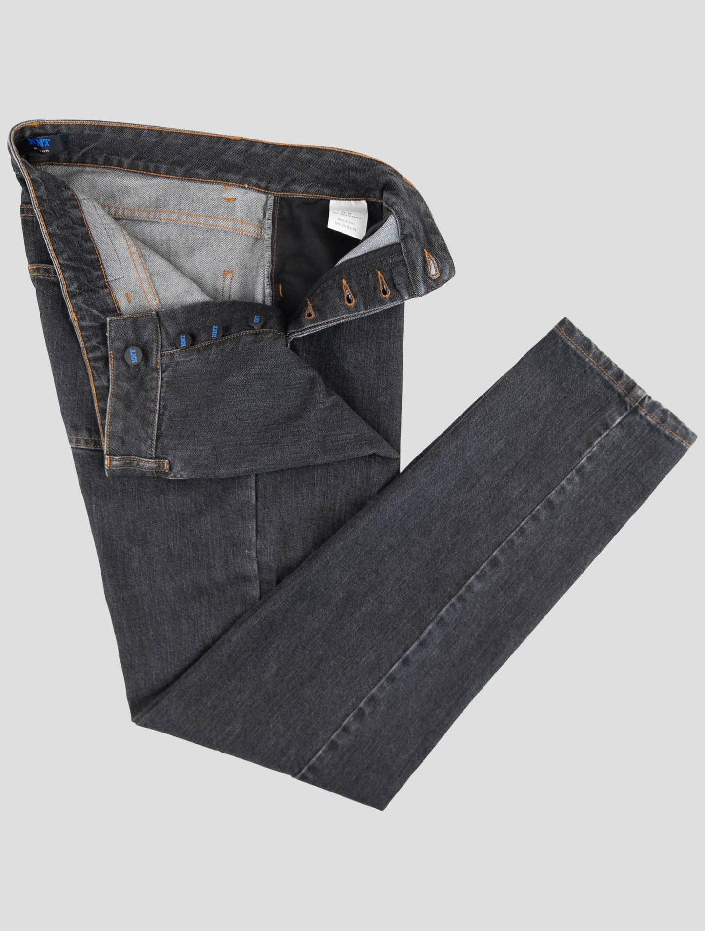 Kiton Knt Gray Cotton Pe Jeans