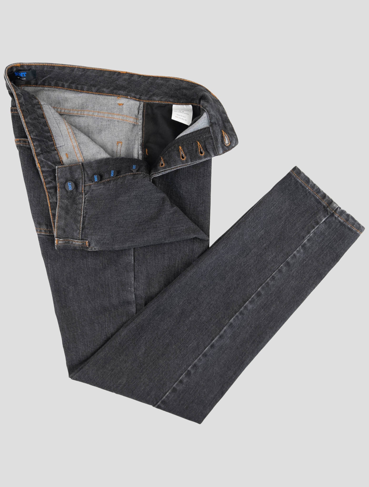 Kiton Knt Gray Cotton Pe Jeans