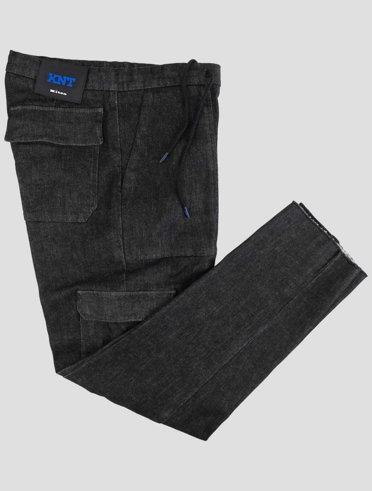 Kiton Knt Black Cotton Cashmere Ea Cargo Pants