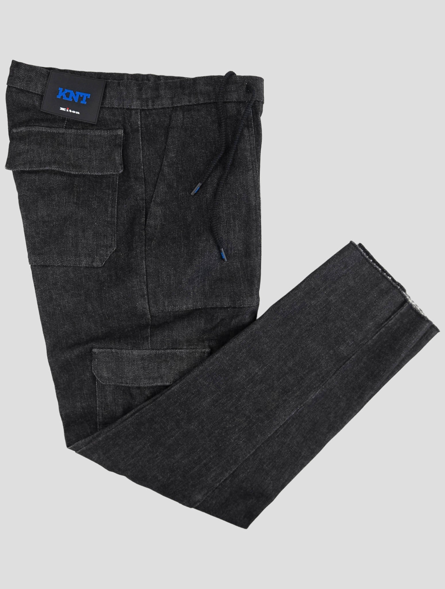 Kiton Knt Black Cotton Cashmere Ea Cargo Pants