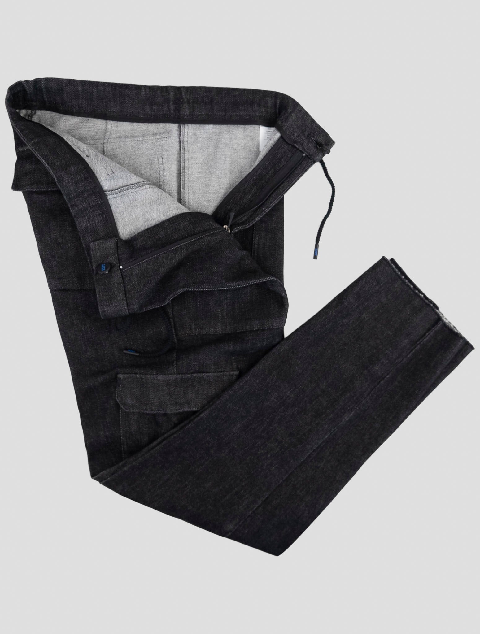Kiton Knt Black Cotton Cashmere Ea Cargo Pants