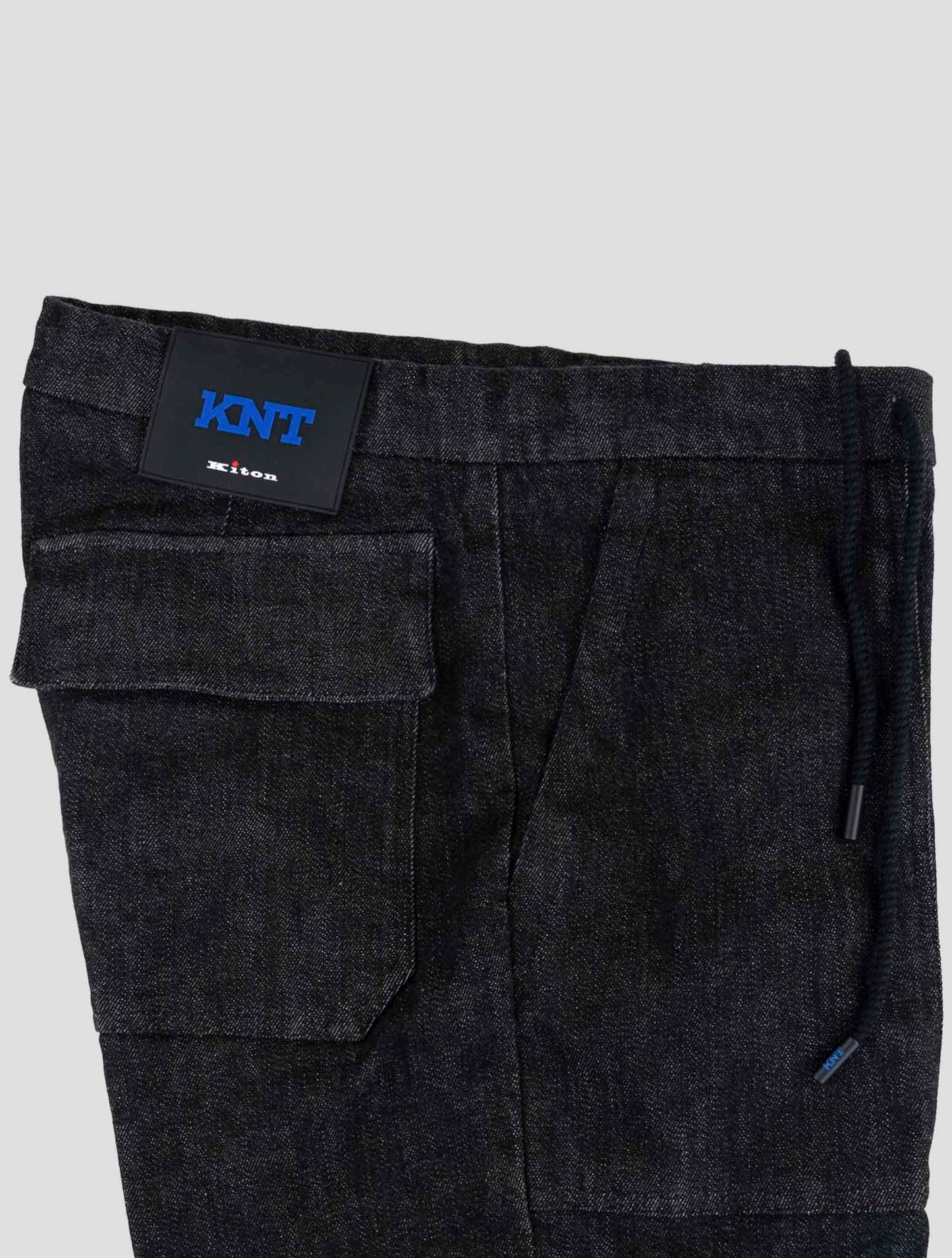 Kiton Knt Black Cotton Cashmere Ea Cargo Pants
