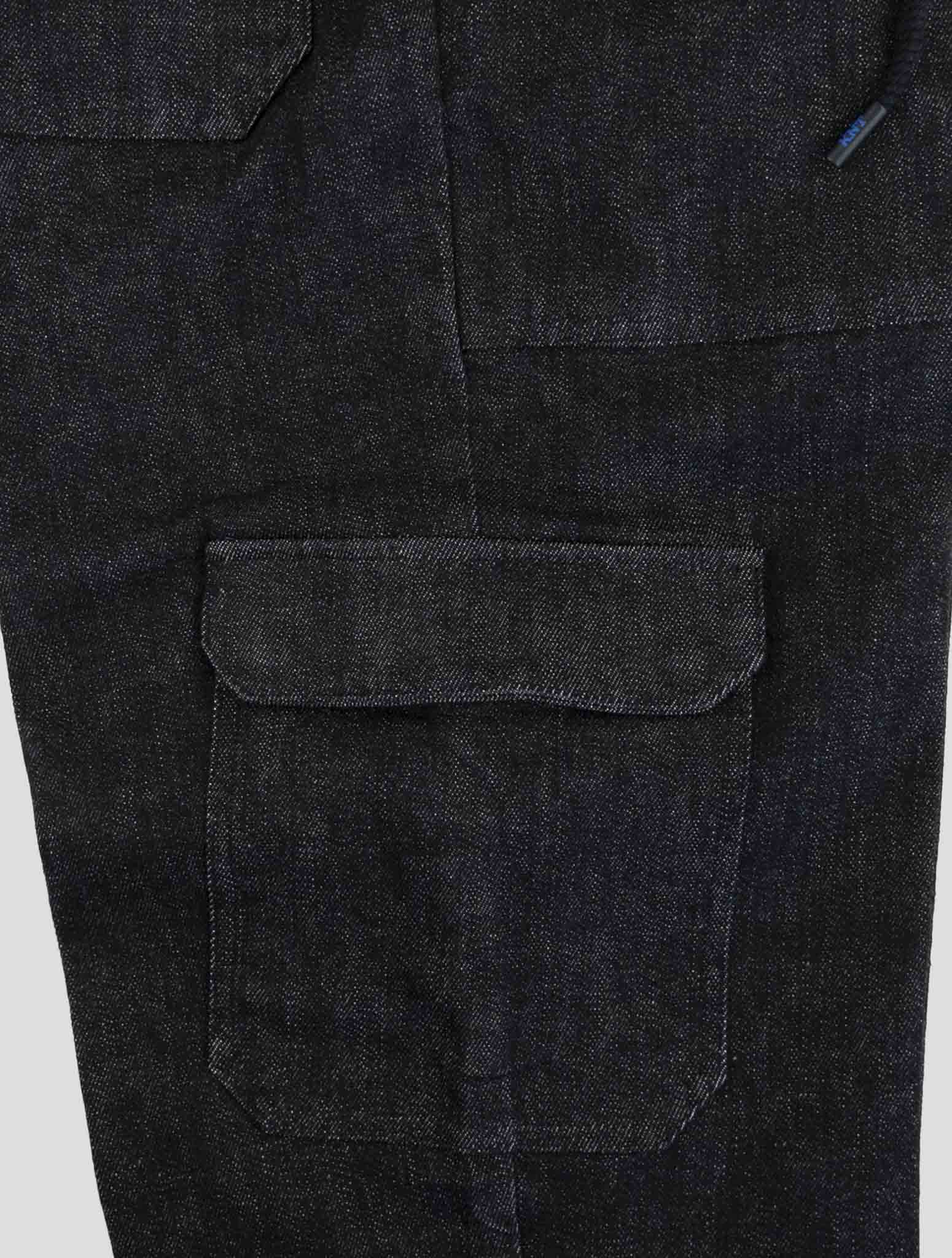Kiton Knt Black Cotton Cashmere Ea Cargo Pants
