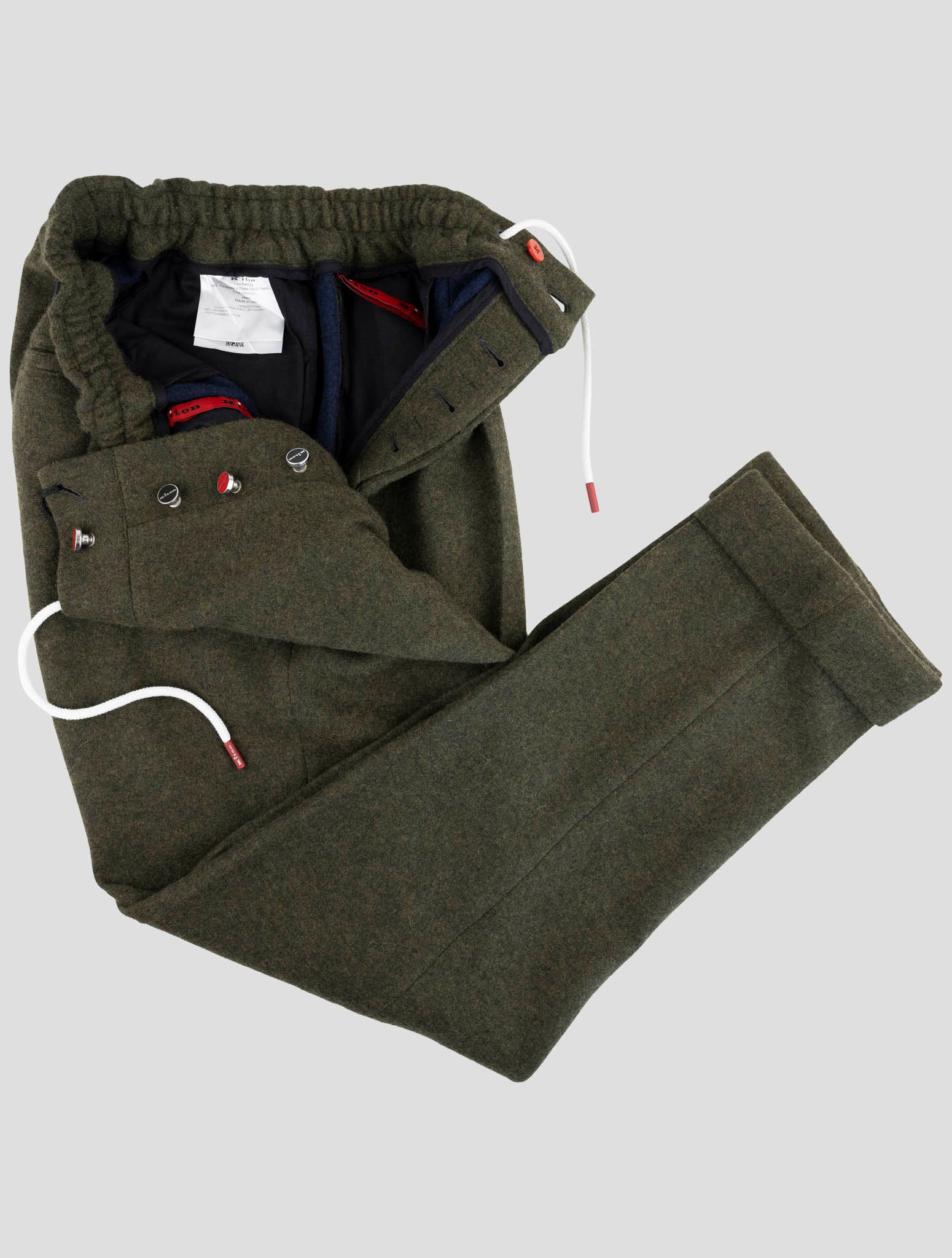 Kiton Knt Green Cashmere Pa Pants