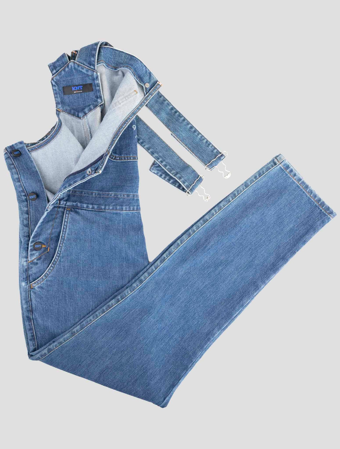 Kiton Knt Denim Cotton Pe Salopette