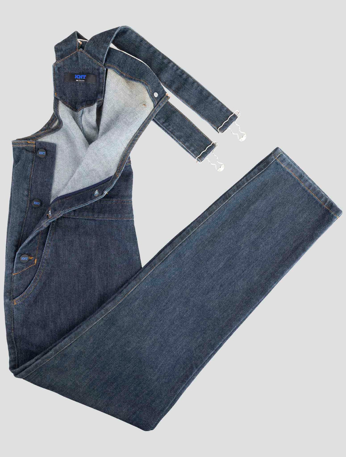 Kiton Knt Denim Cotton Pe Salopette