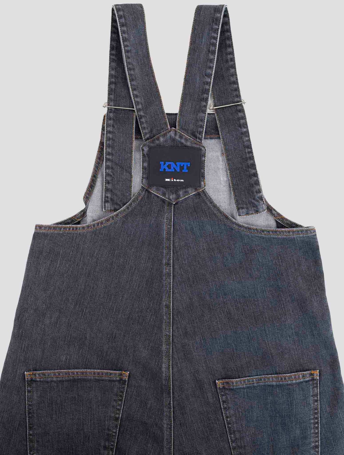 Kiton Knt Gray Cotton Pe Salopette