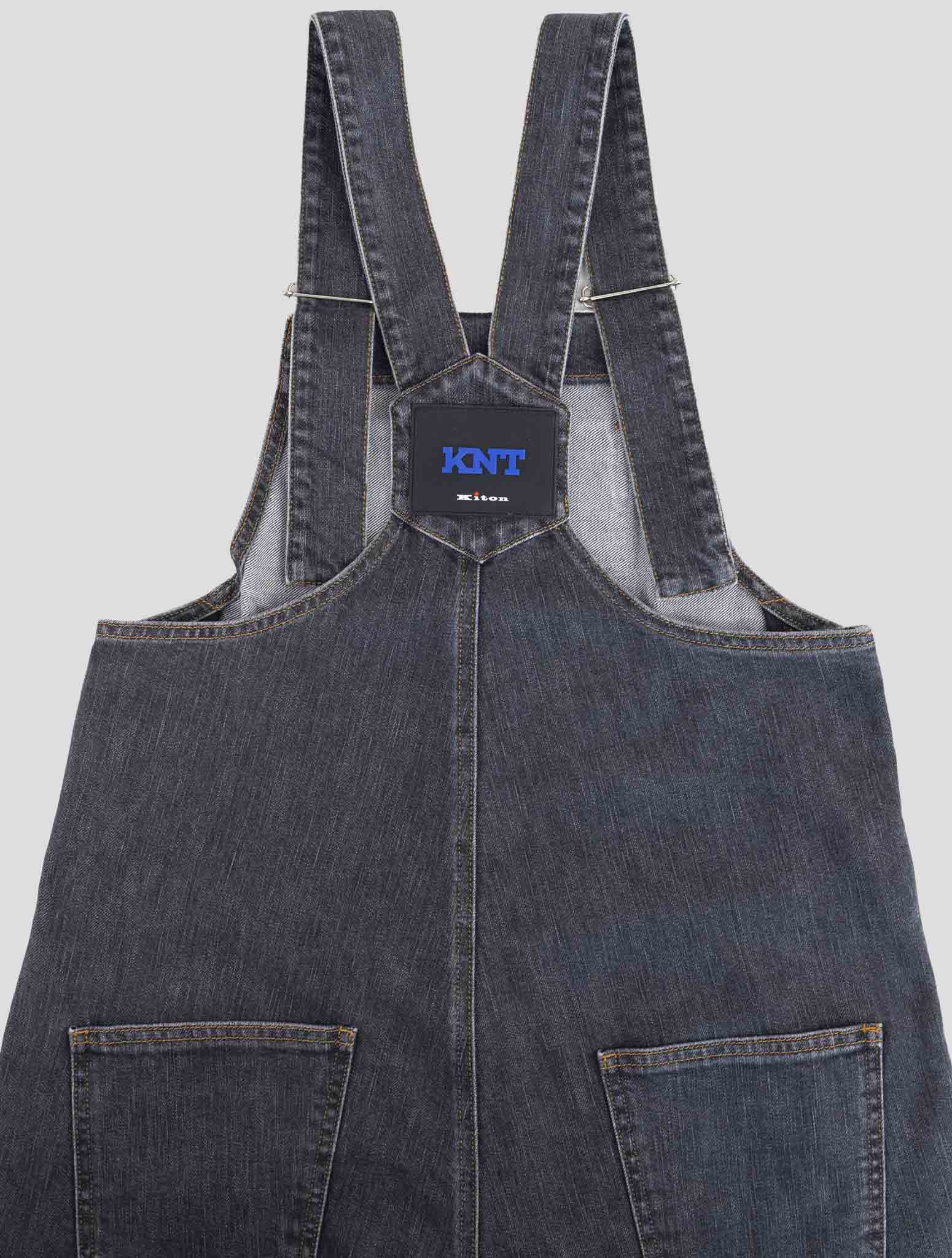 Kiton Knt Gray Cotton Pe Salopette