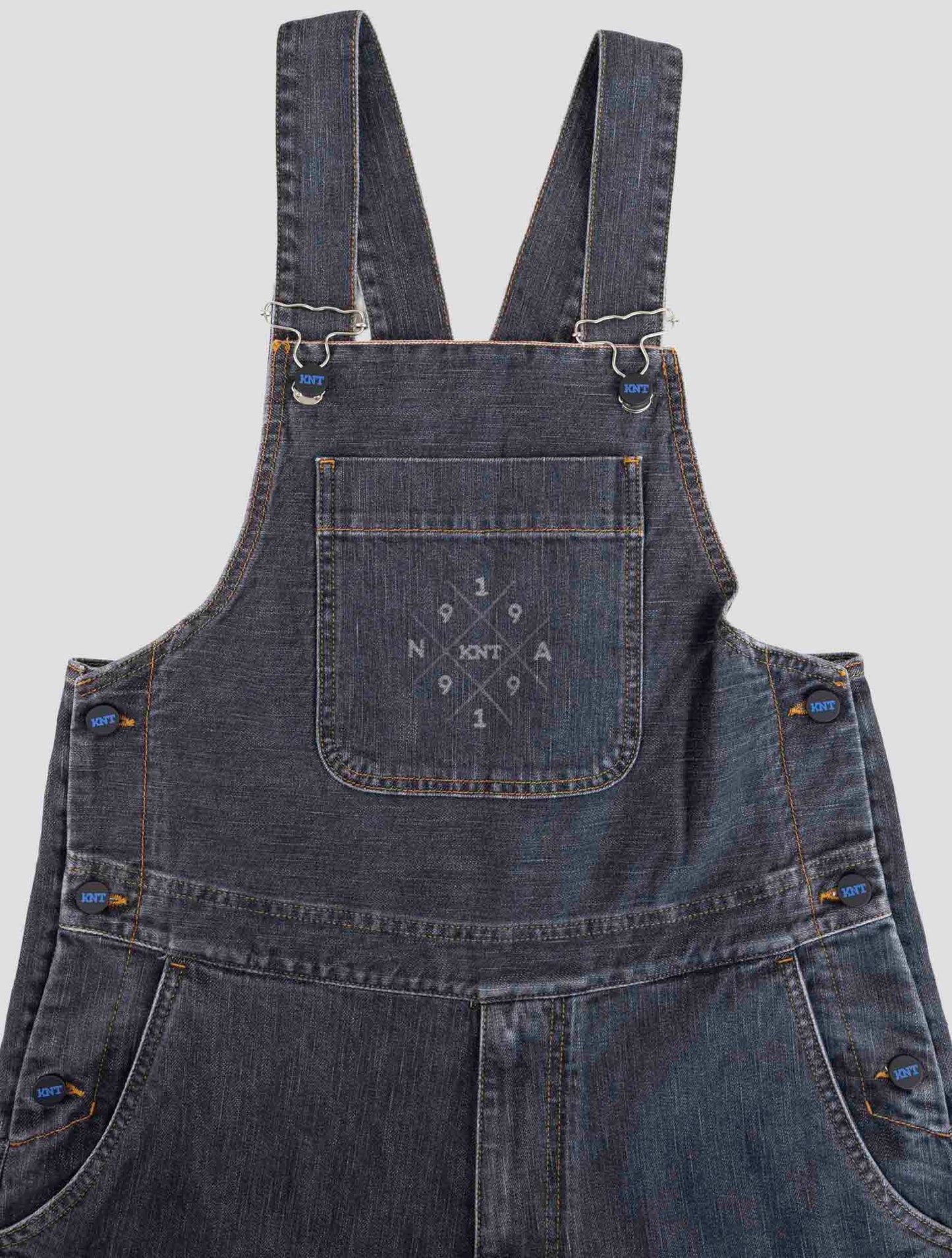 Kiton Knt Gray Cotton Pe Salopette