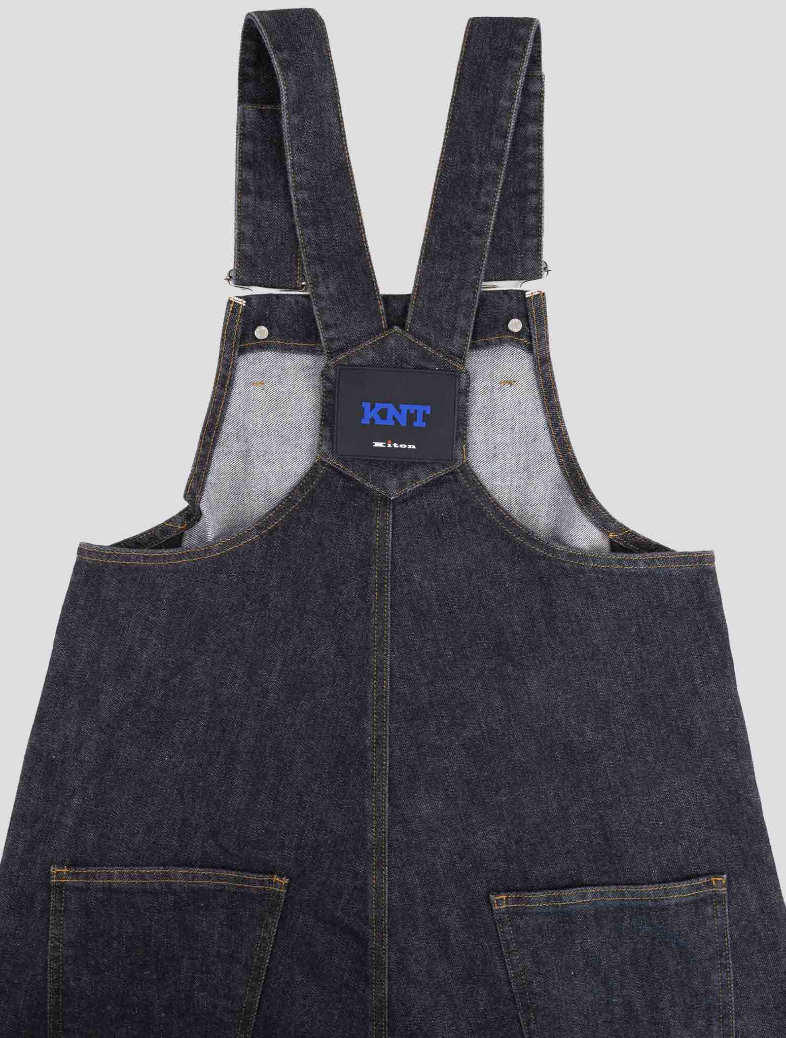 Kiton Knt Gray Cotton Pe Salopette