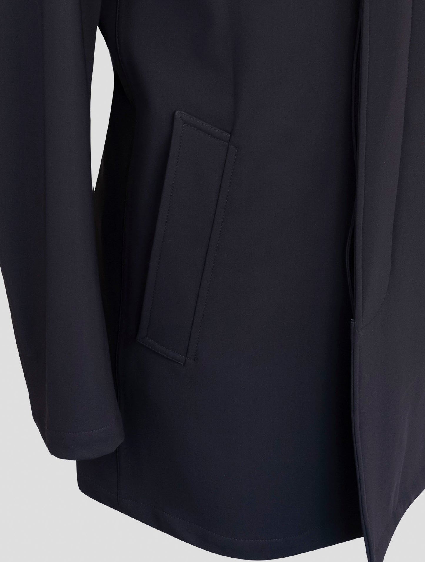 Kiton Knt Dark Blue Virgin Wool Pa Ea Overcoat