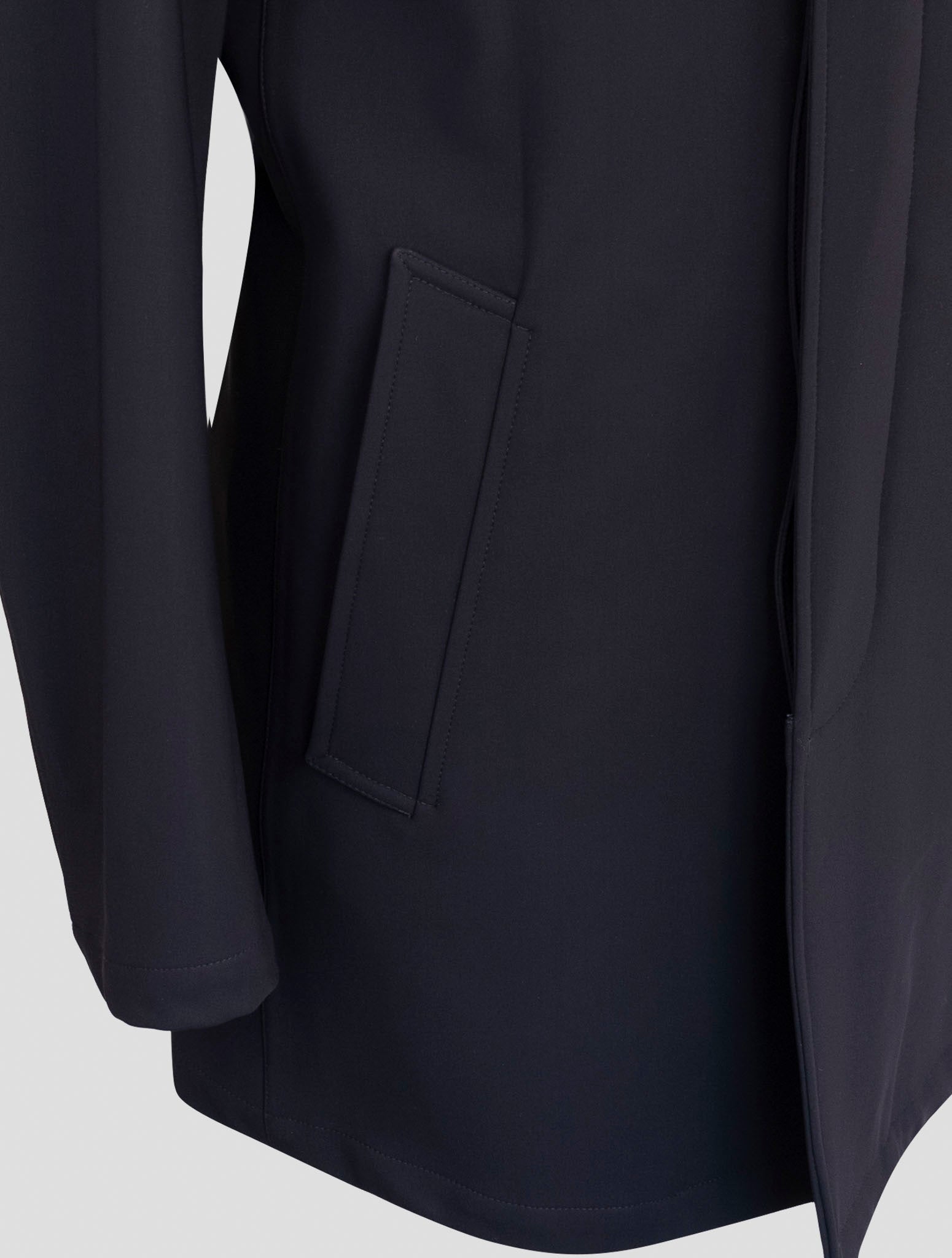 Kiton Knt Dark Blue Virgin Wool Pa Ea Overcoat