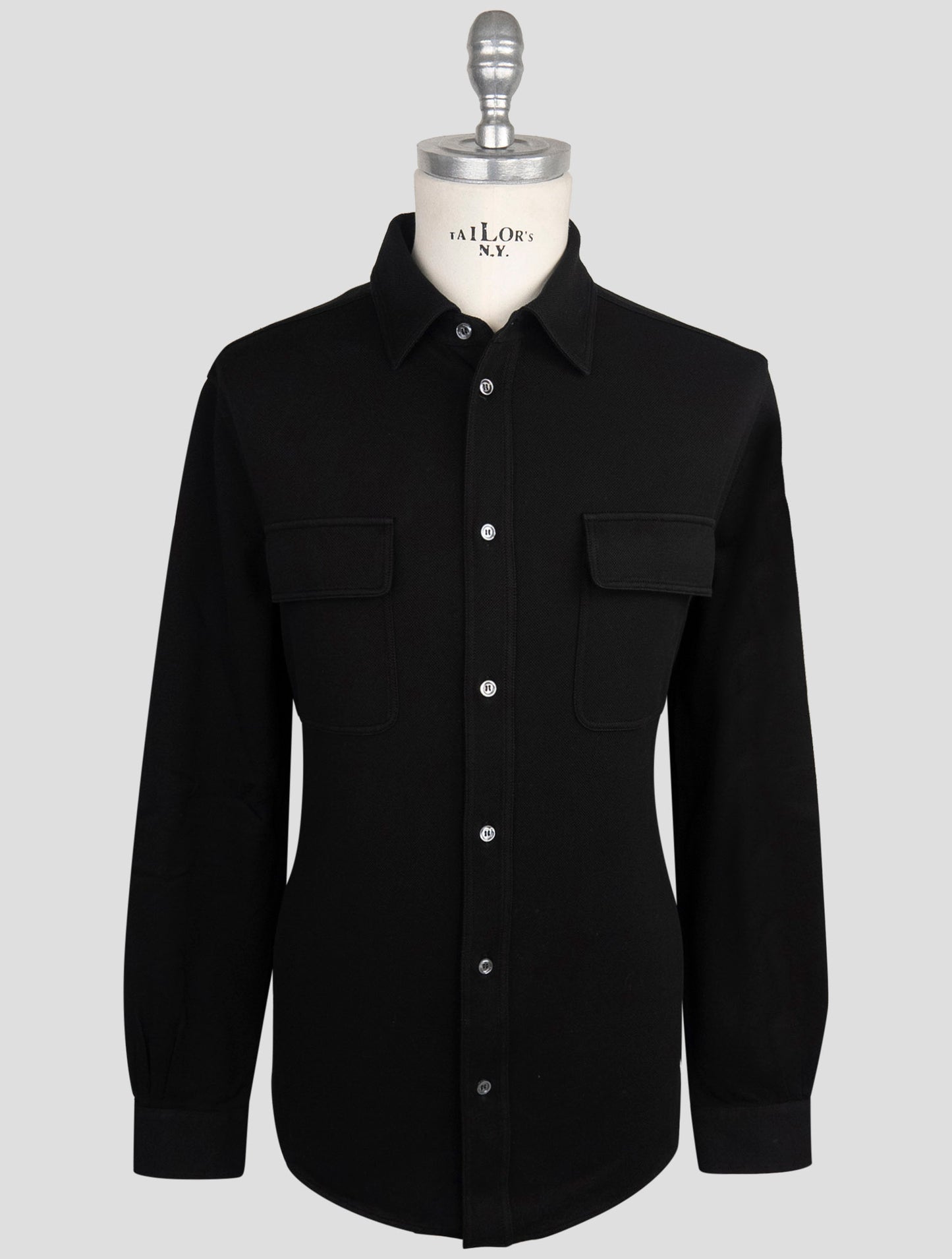 Kiton Black Cotton  Ea Shirt