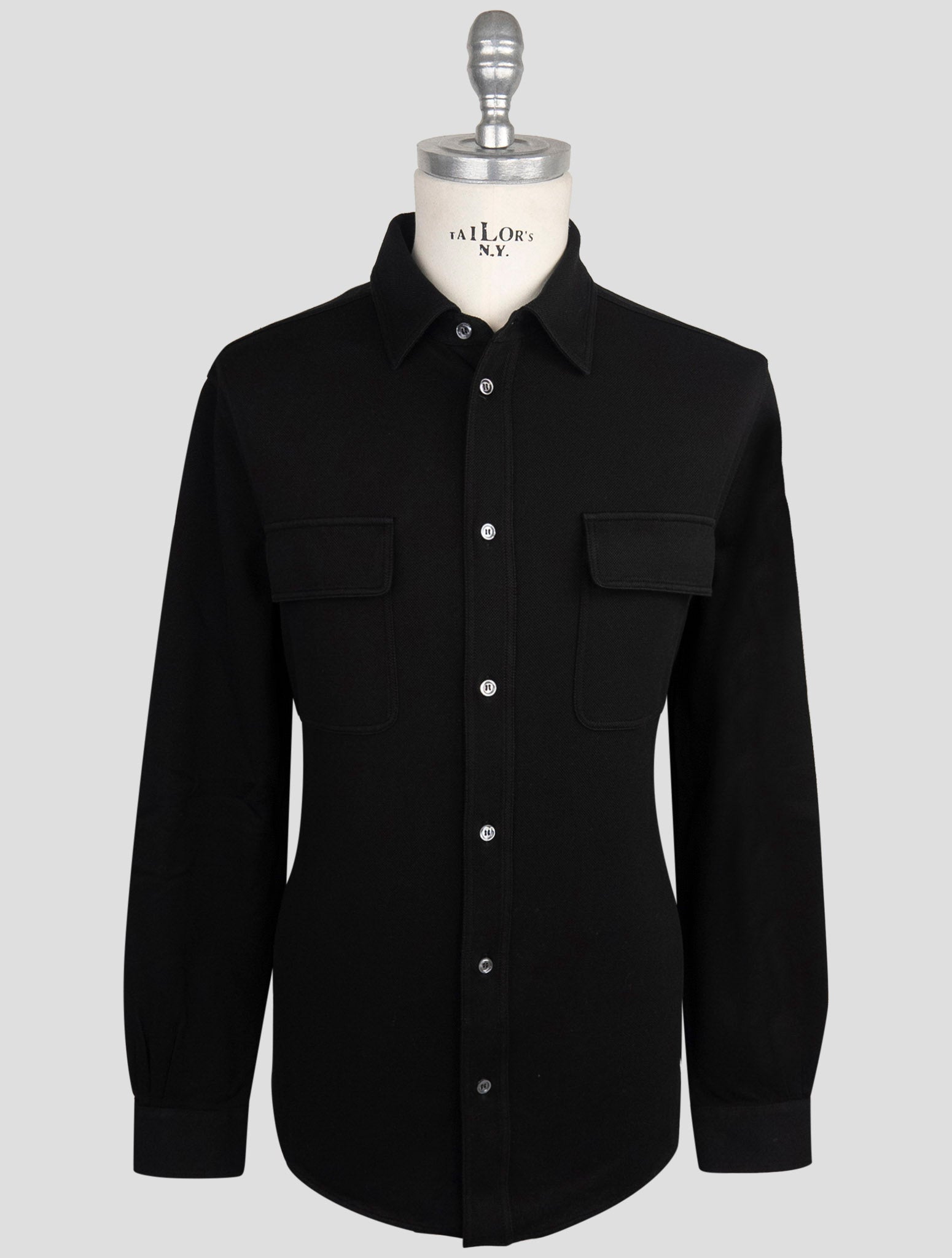 Kiton Black Cotton  Ea Shirt
