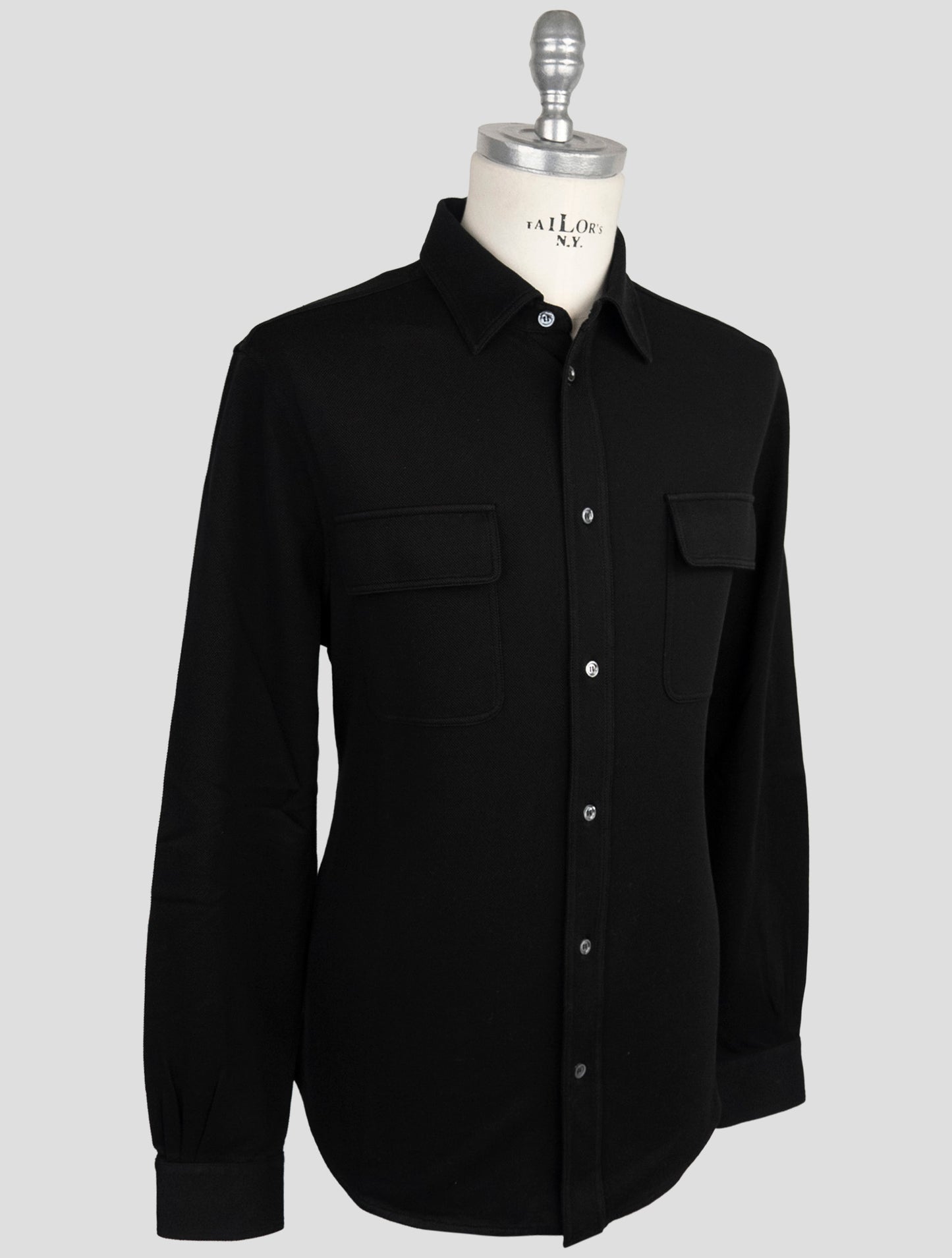 Kiton Black Cotton  Ea Shirt