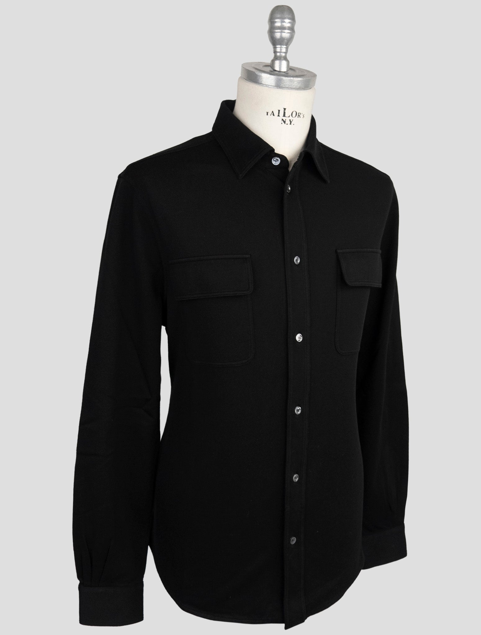 Kiton Black Cotton  Ea Shirt
