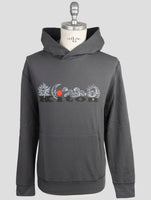 Kiton Gray Cotton Ea Sweater Hoodie