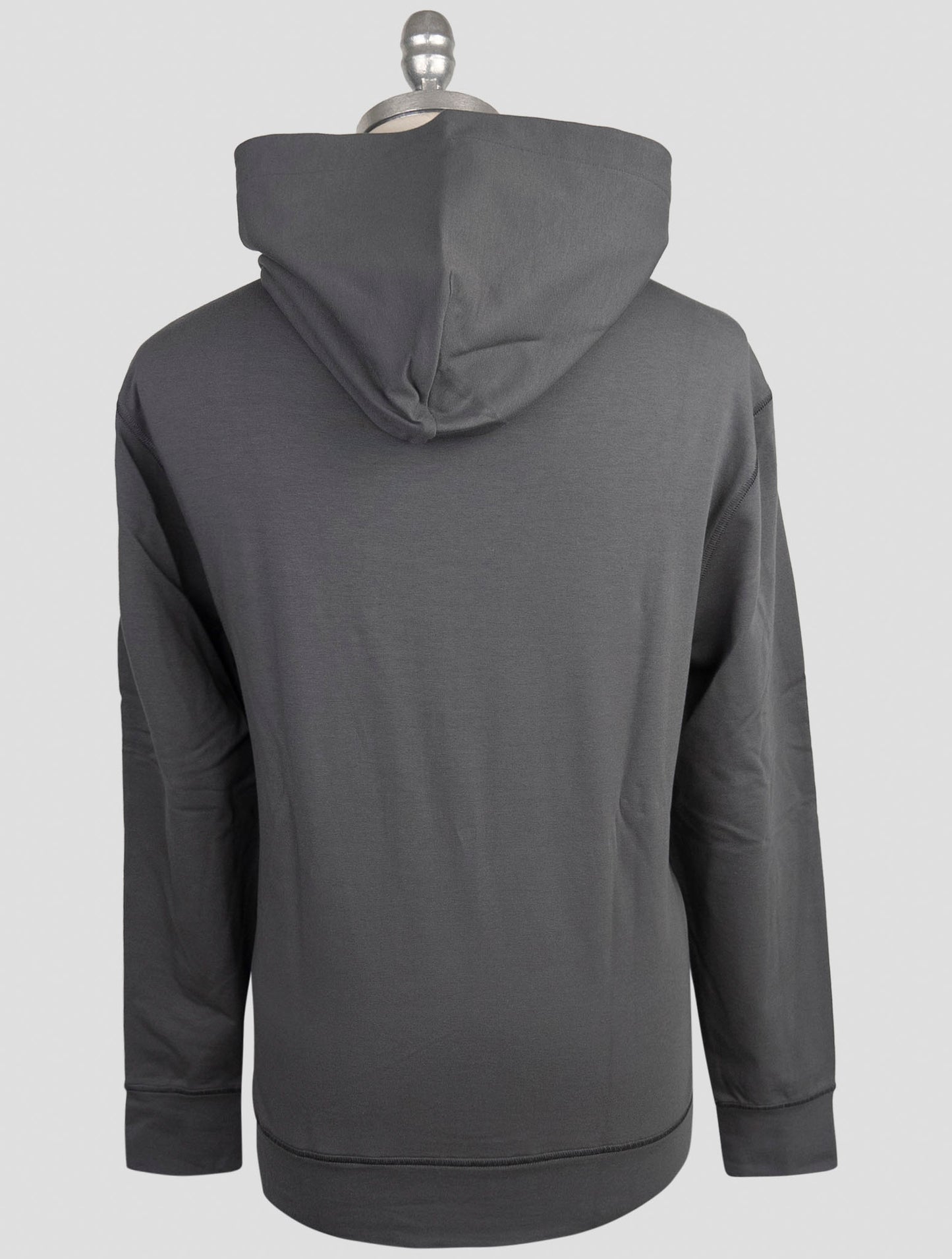 Kiton Gray Cotton Ea Sweater Hoodie