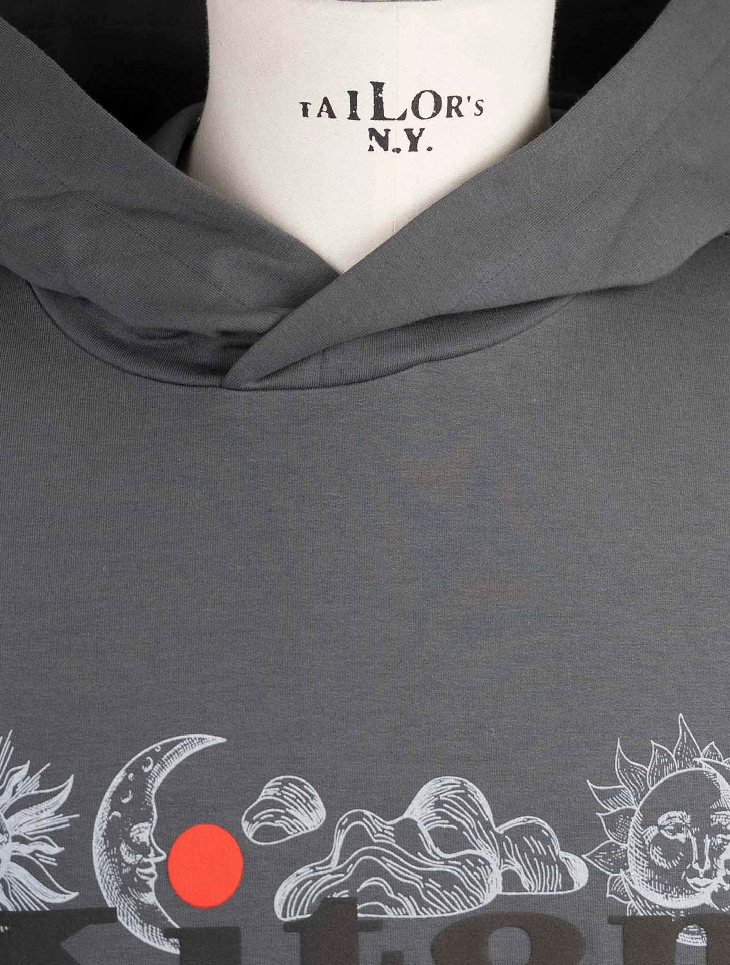 Kiton Gray Cotton Ea Sweater Hoodie