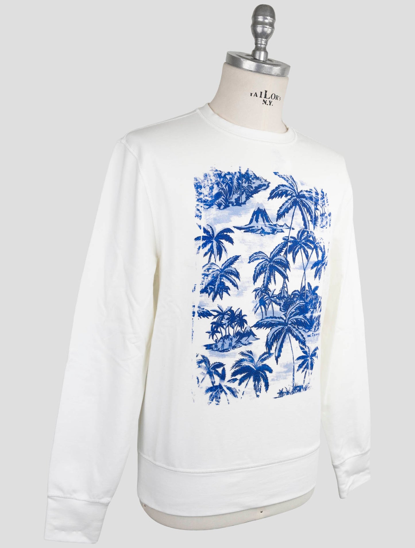 Kiton White Cotton Ea Sweater Hoodie