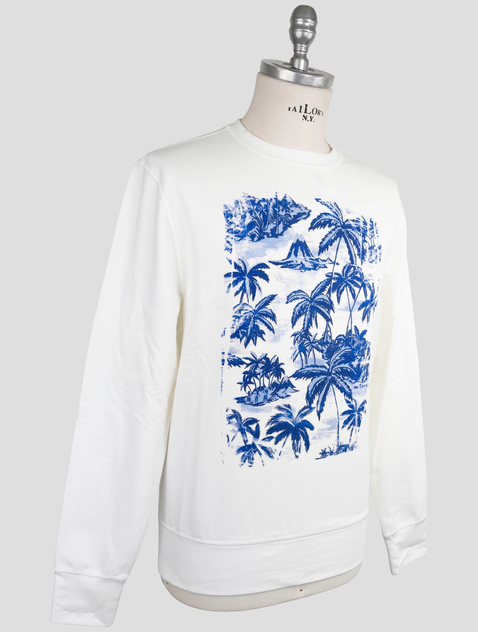 Kiton White Cotton Ea Sweater Hoodie