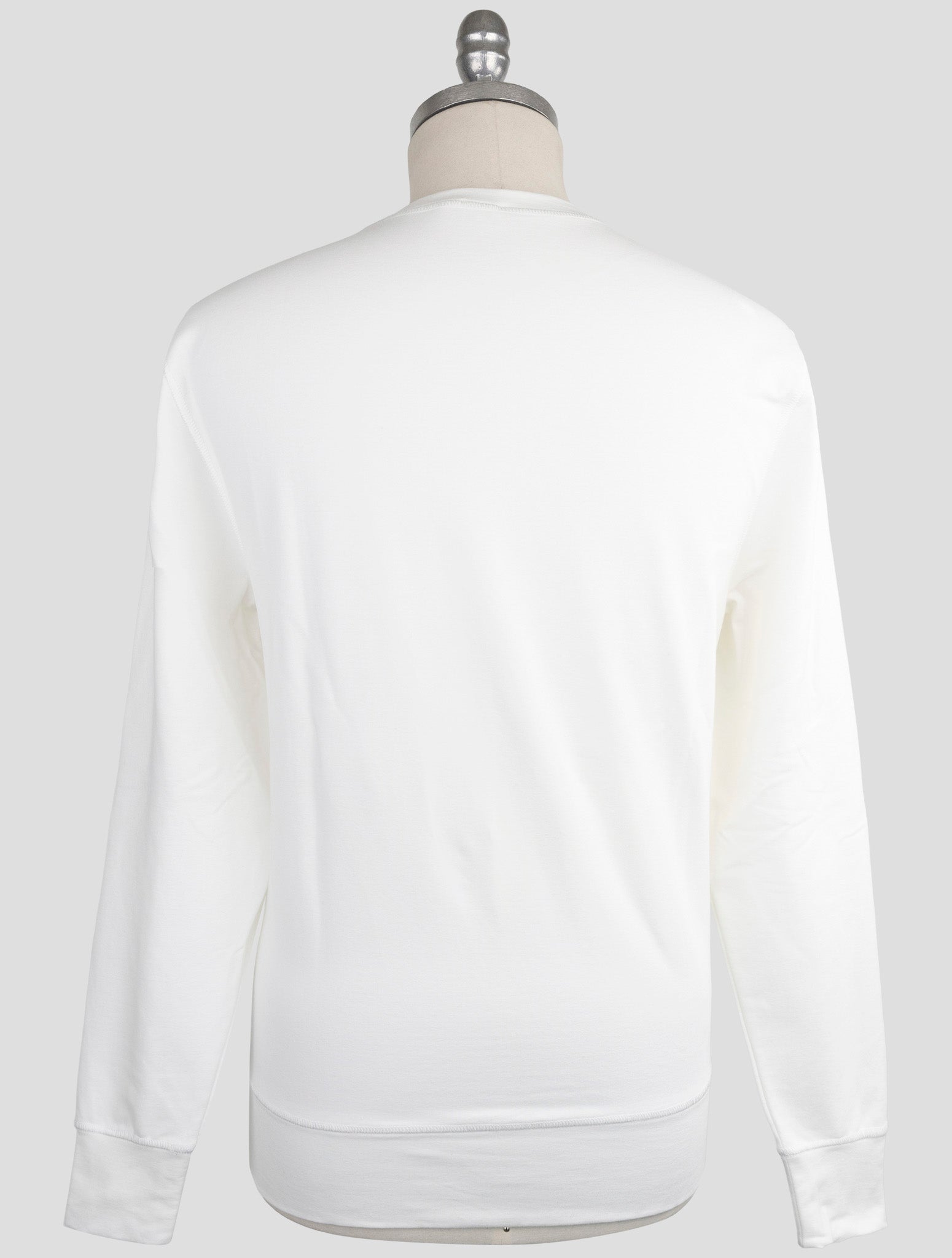 Kiton White Cotton Ea Sweater Hoodie
